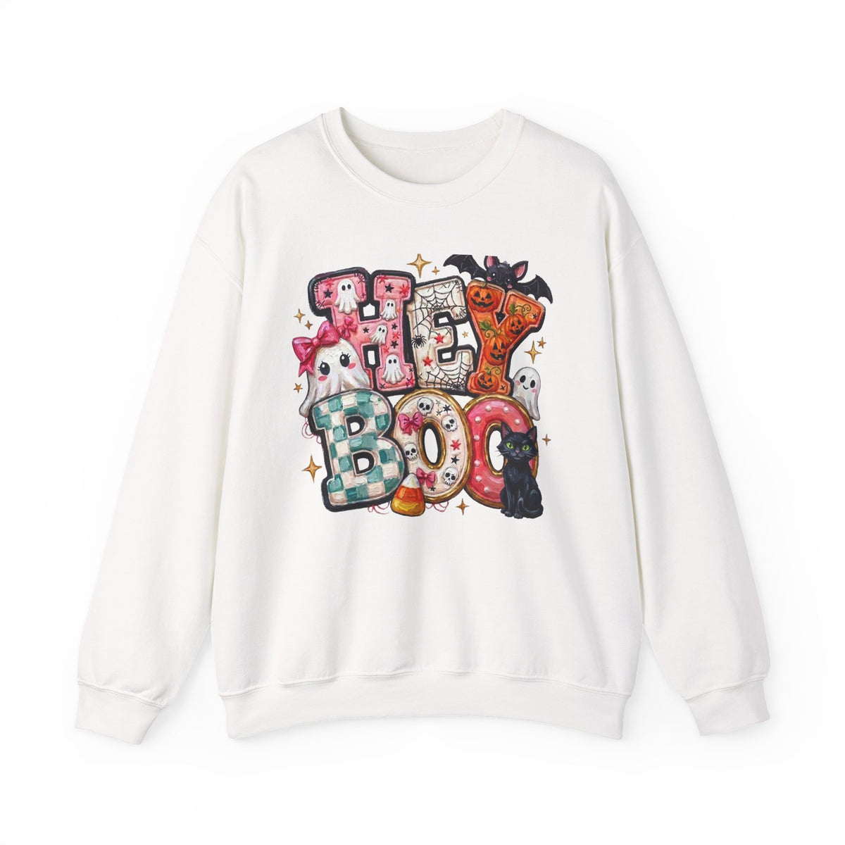 Halloween 'Boo!' Crewneck Sweatshirt – Cute Ghosts & Candy Halloween Pullover