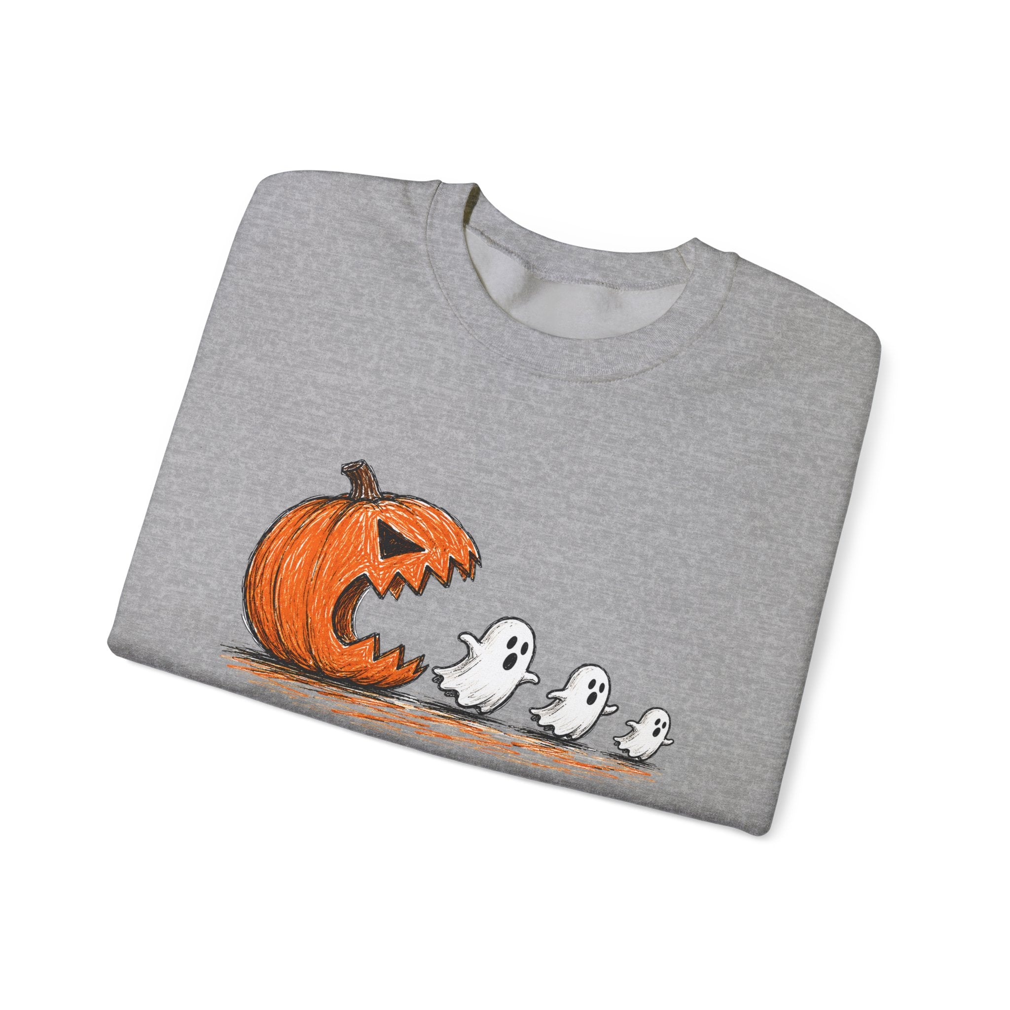 Halloween Pumpkin & Ghosts Crewneck Sweatshirt