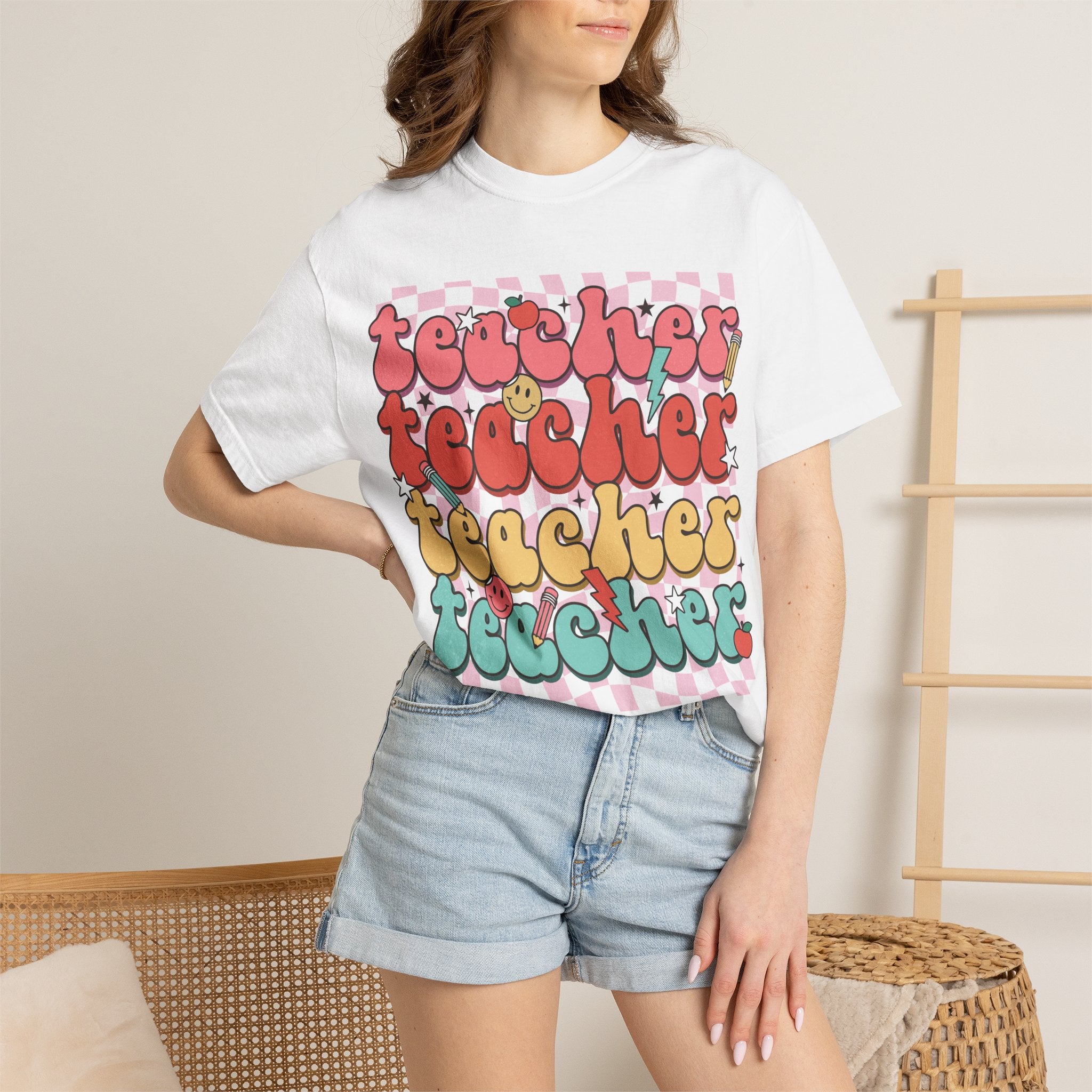 Retro Teacher Smile T-shirt