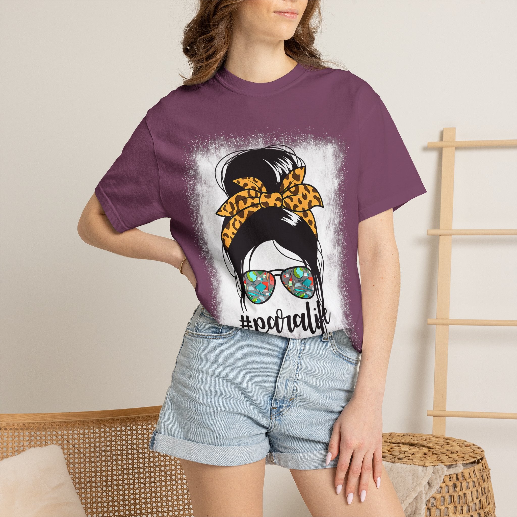Para Life Graphic Tee — #paralife Sunglasses Messy Bun Shirt for Moms