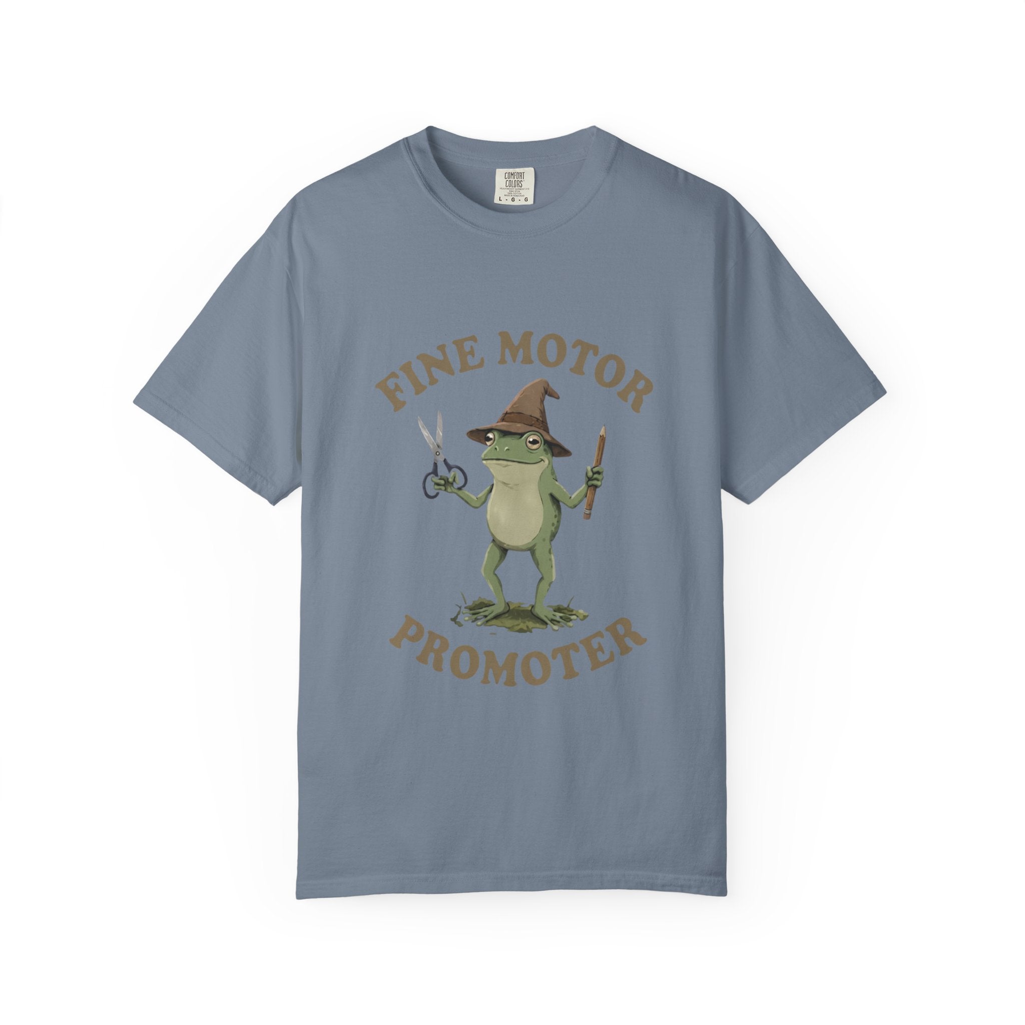 Fine Motor Promoter T-Shirt — Cute Frog Teacher Occupational Therapy Tee
