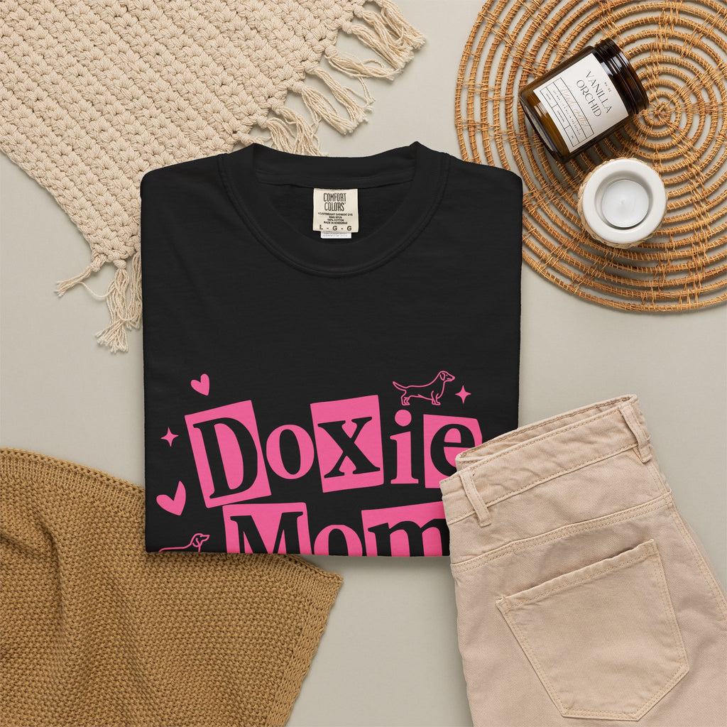 Doxie Mom T-Shirt — Cute Pink Dachshund Dog Mom Tee