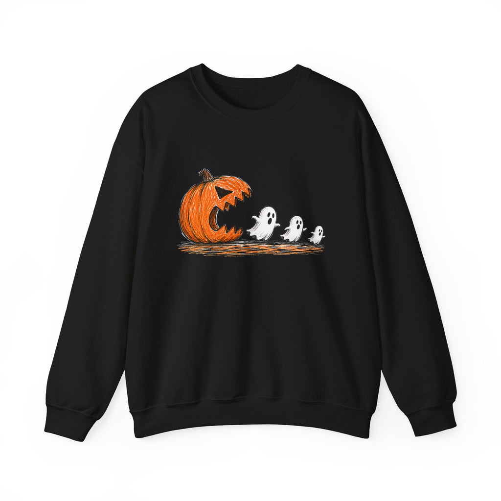 Halloween Pumpkin & Ghosts Crewneck Sweatshirt