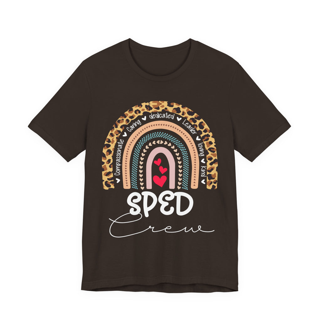 Leopard Rainbow Tee — Cute Pastel Heart Rainbow Graphic T-Shirt