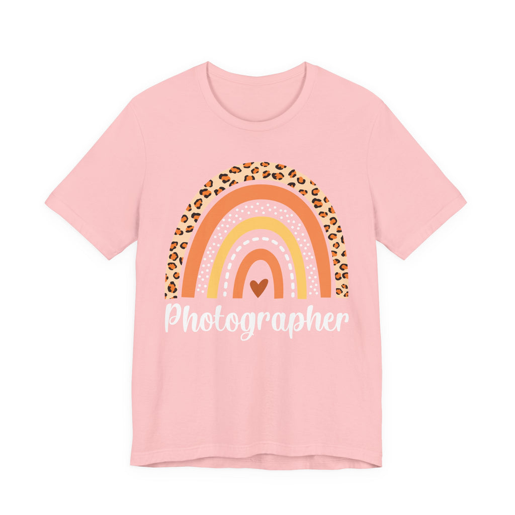 Leopard Rainbow  Photographer Tee — Boho Heart Graphic T-Shirt