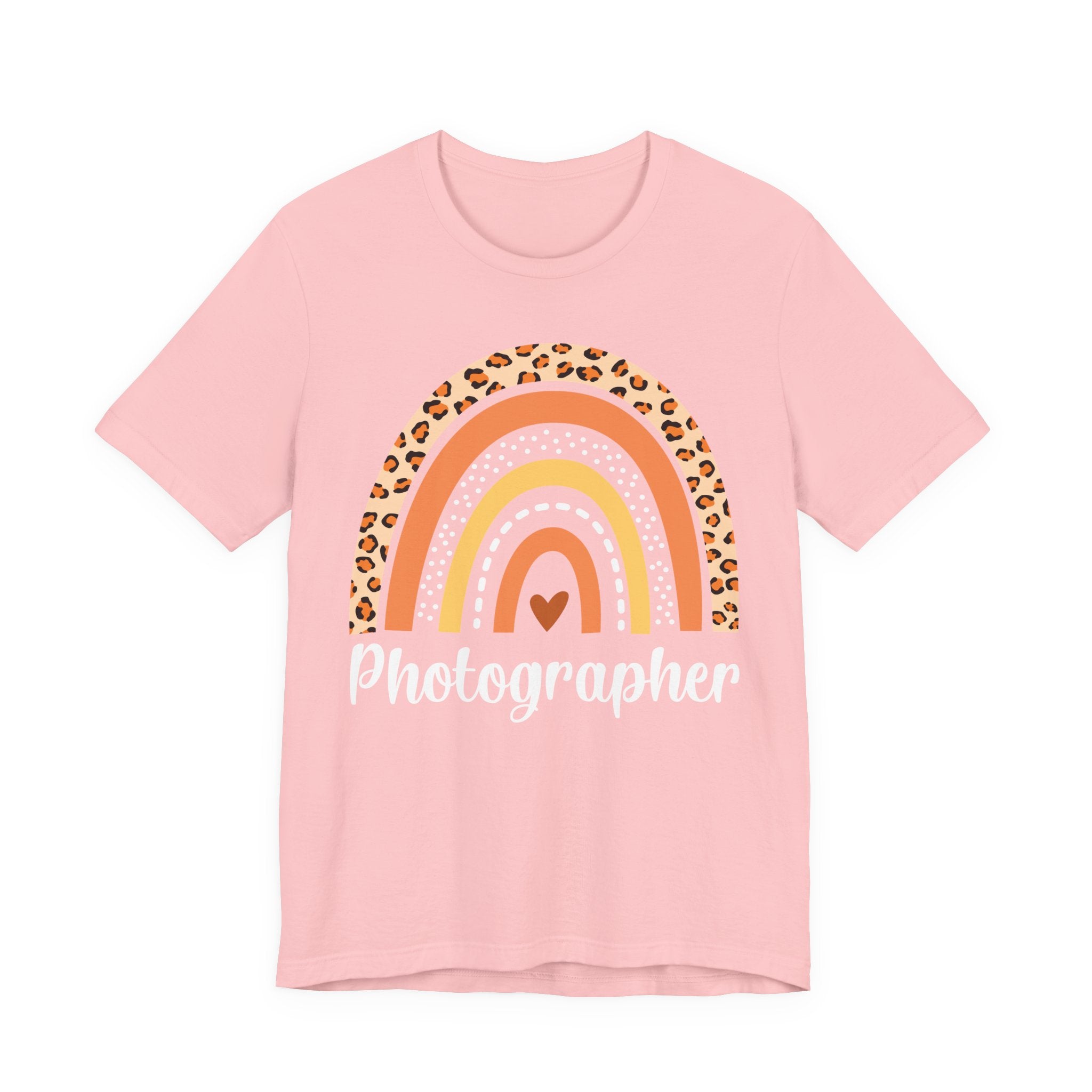 Leopard Rainbow  Photographer Tee — Boho Heart Graphic T-Shirt