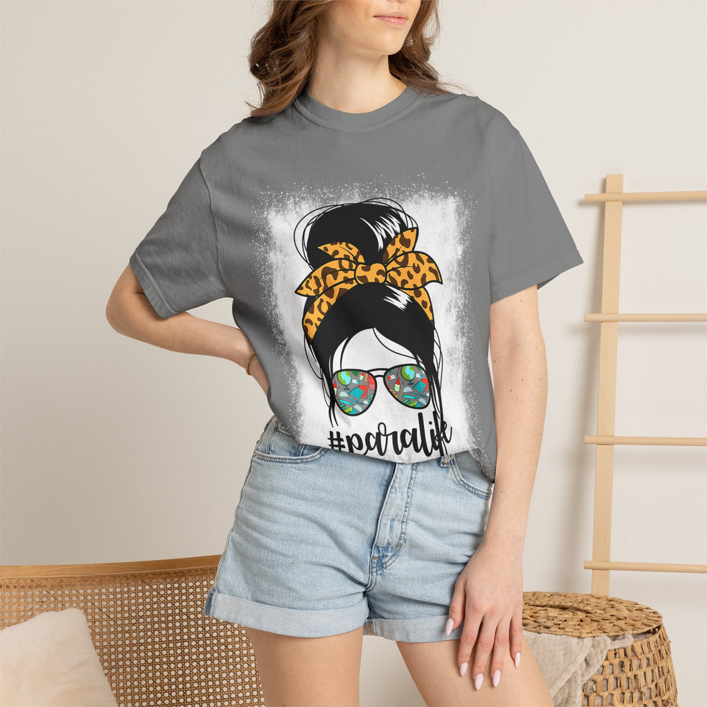 Para Life Graphic Tee — #paralife Sunglasses Messy Bun Shirt for Moms