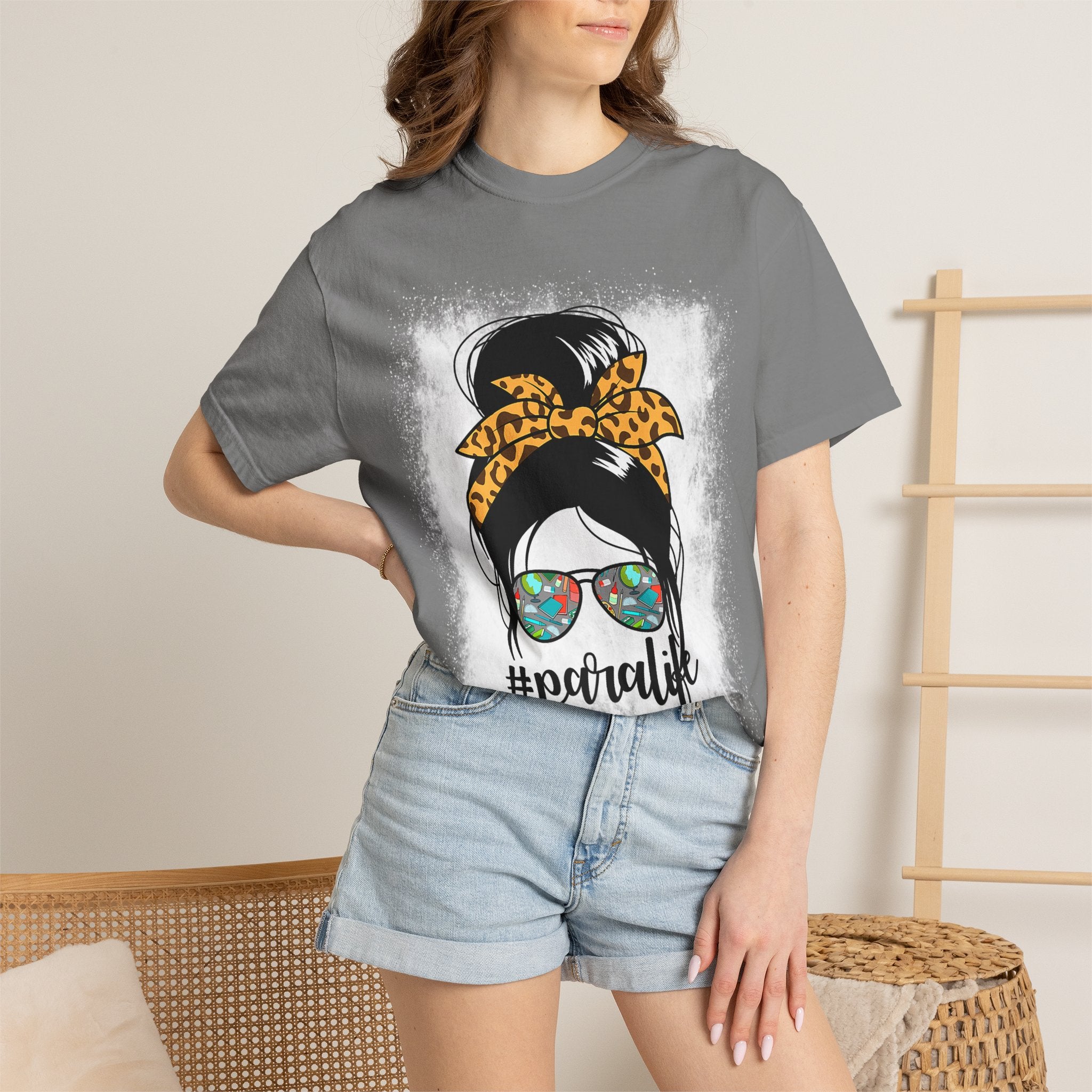 Para Life Graphic Tee — #paralife Sunglasses Messy Bun Shirt for Moms