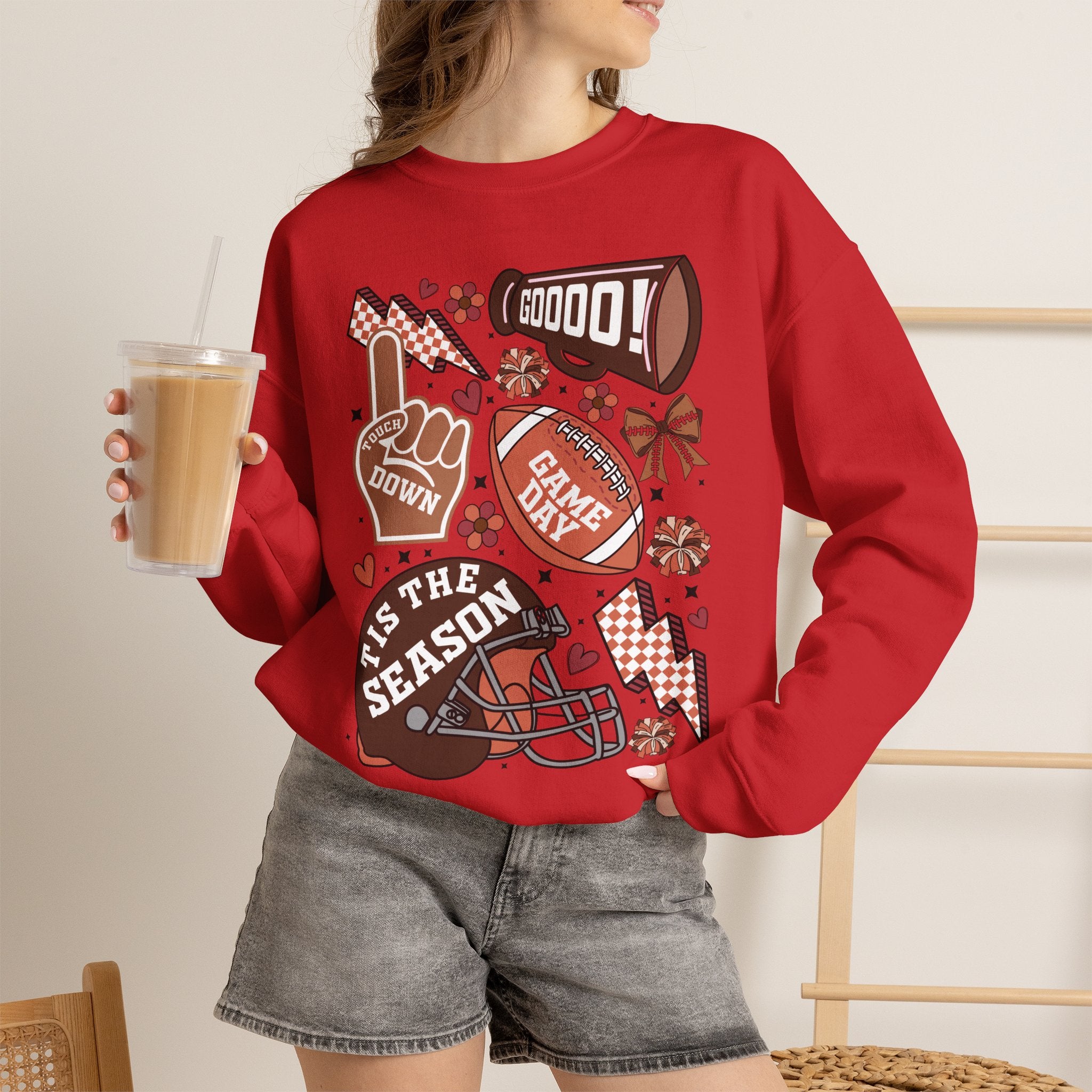 Football Season Crewneck Sweatshirt – 'Tis the Season Game Day Design