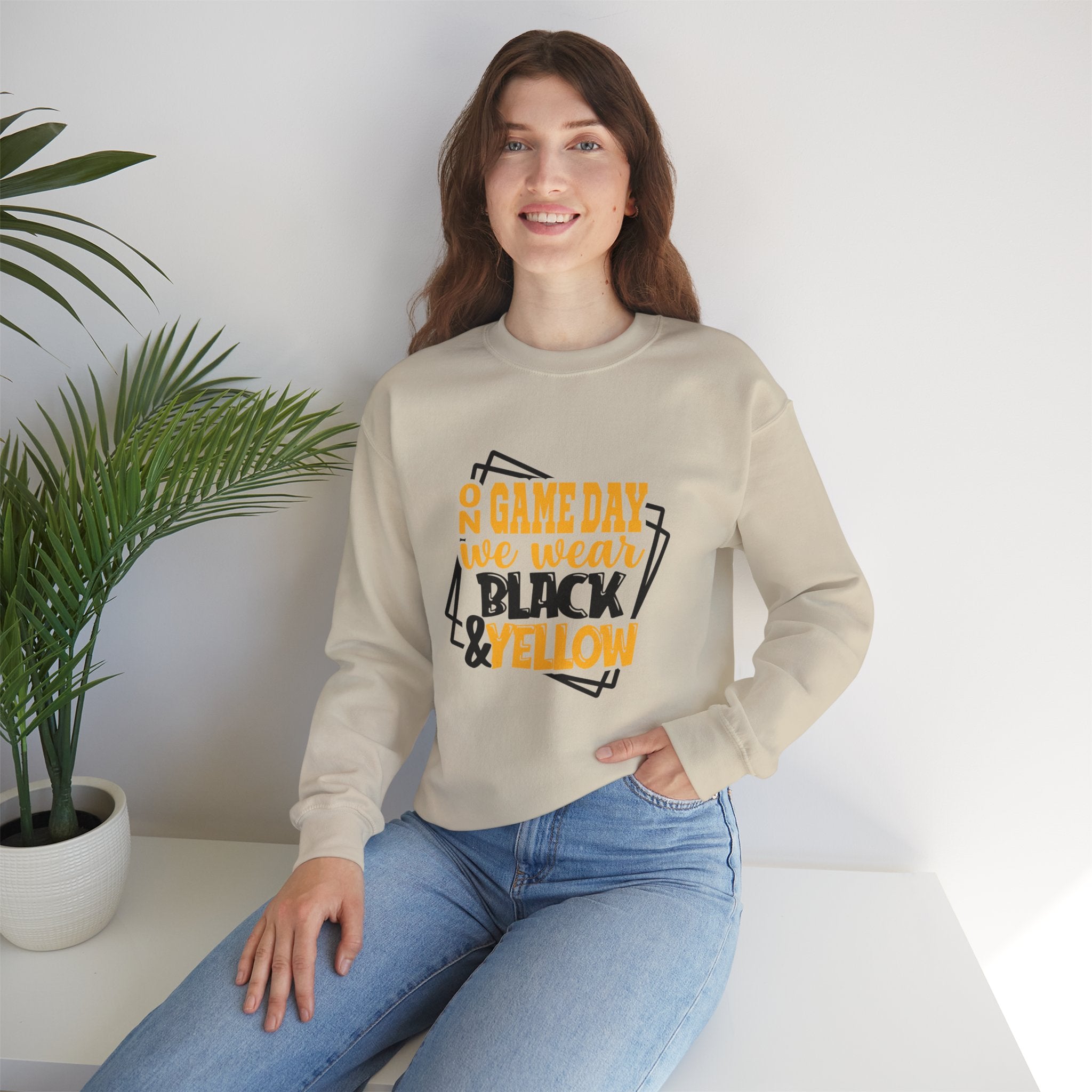 Game Day Indians Crewneck Sweatshirt – "On Game Day We Wear Black & Yellow"
