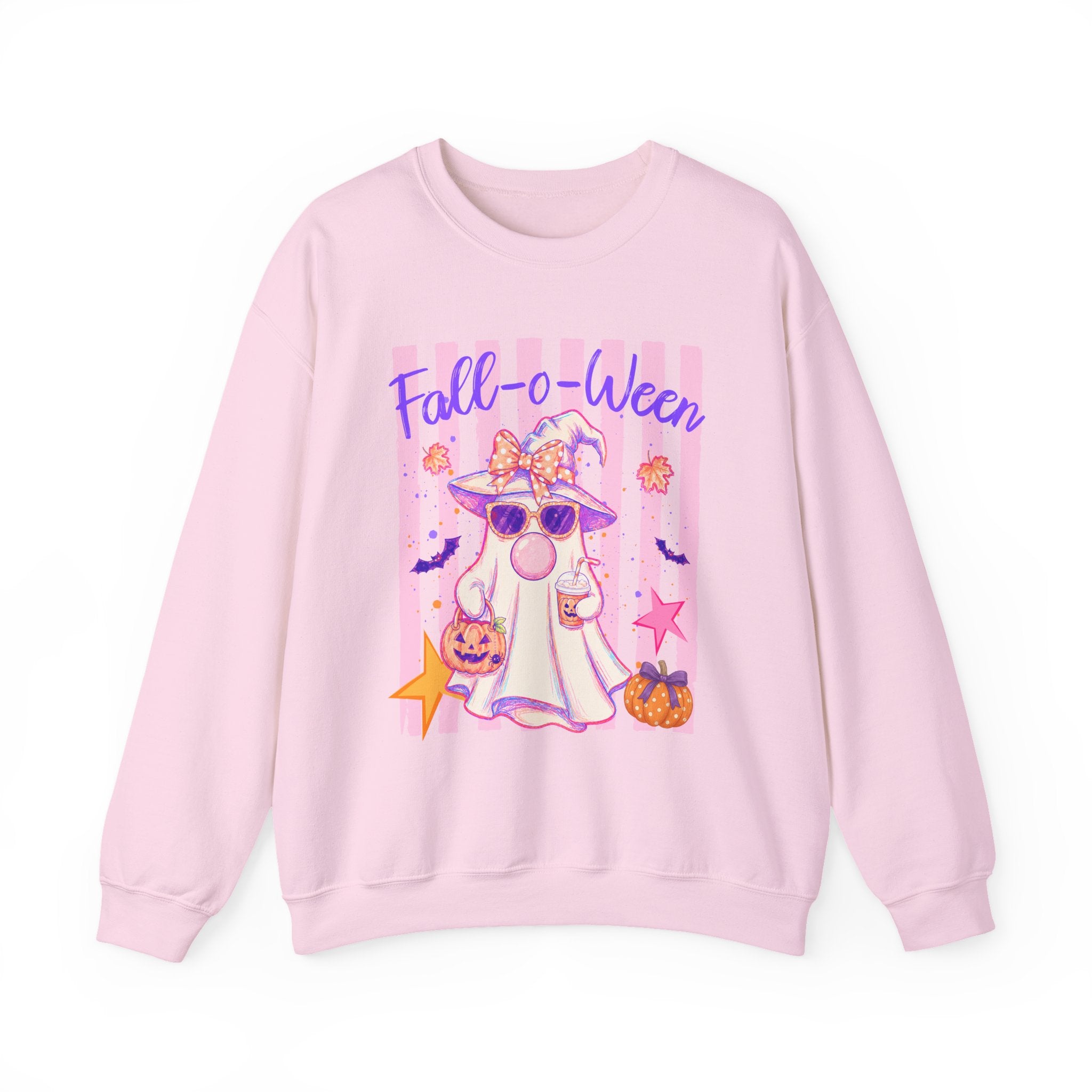 Fall-o-Ween Ghost Sweatshirt – Cute Pastel Halloween Crewneck