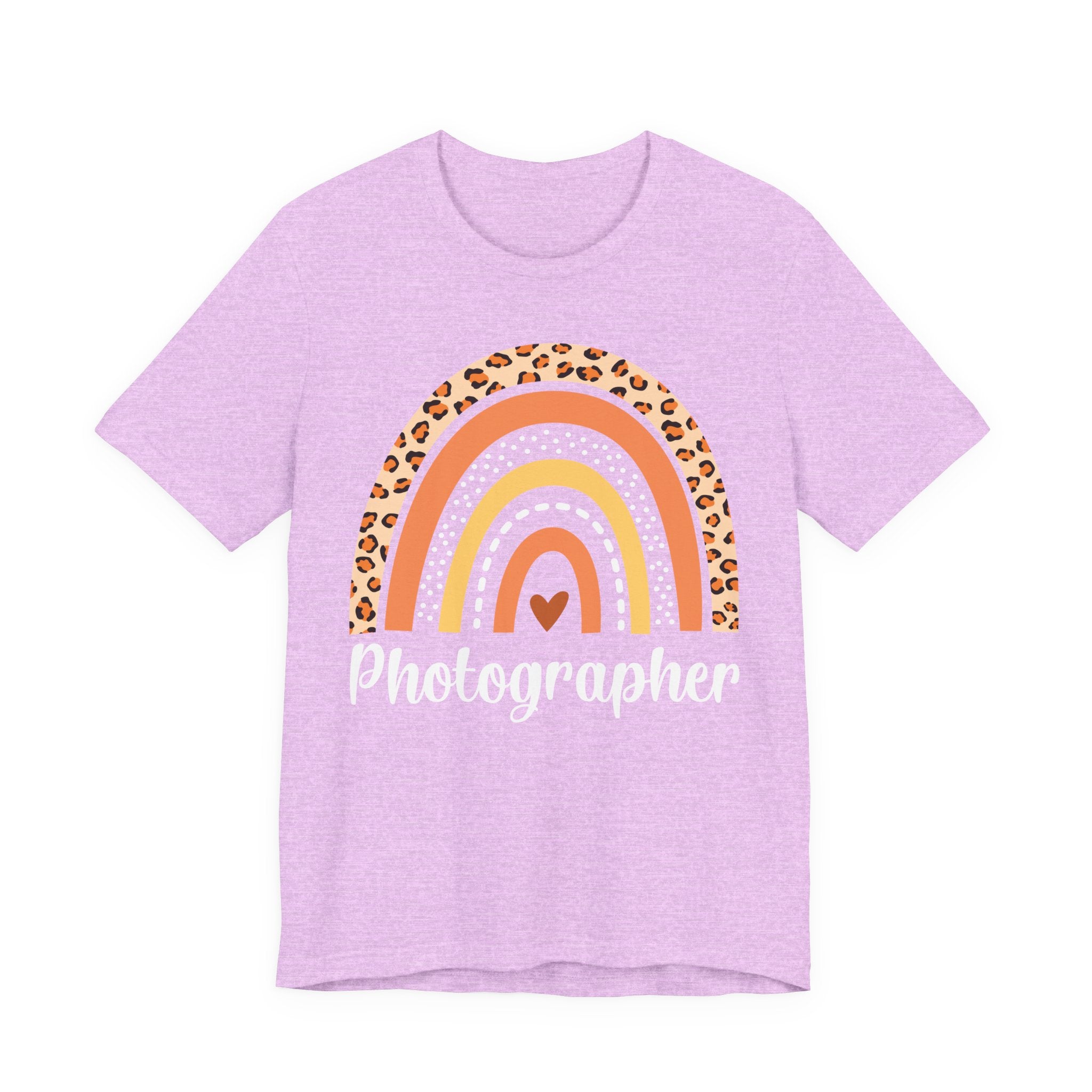 Leopard Rainbow  Photographer Tee — Boho Heart Graphic T-Shirt