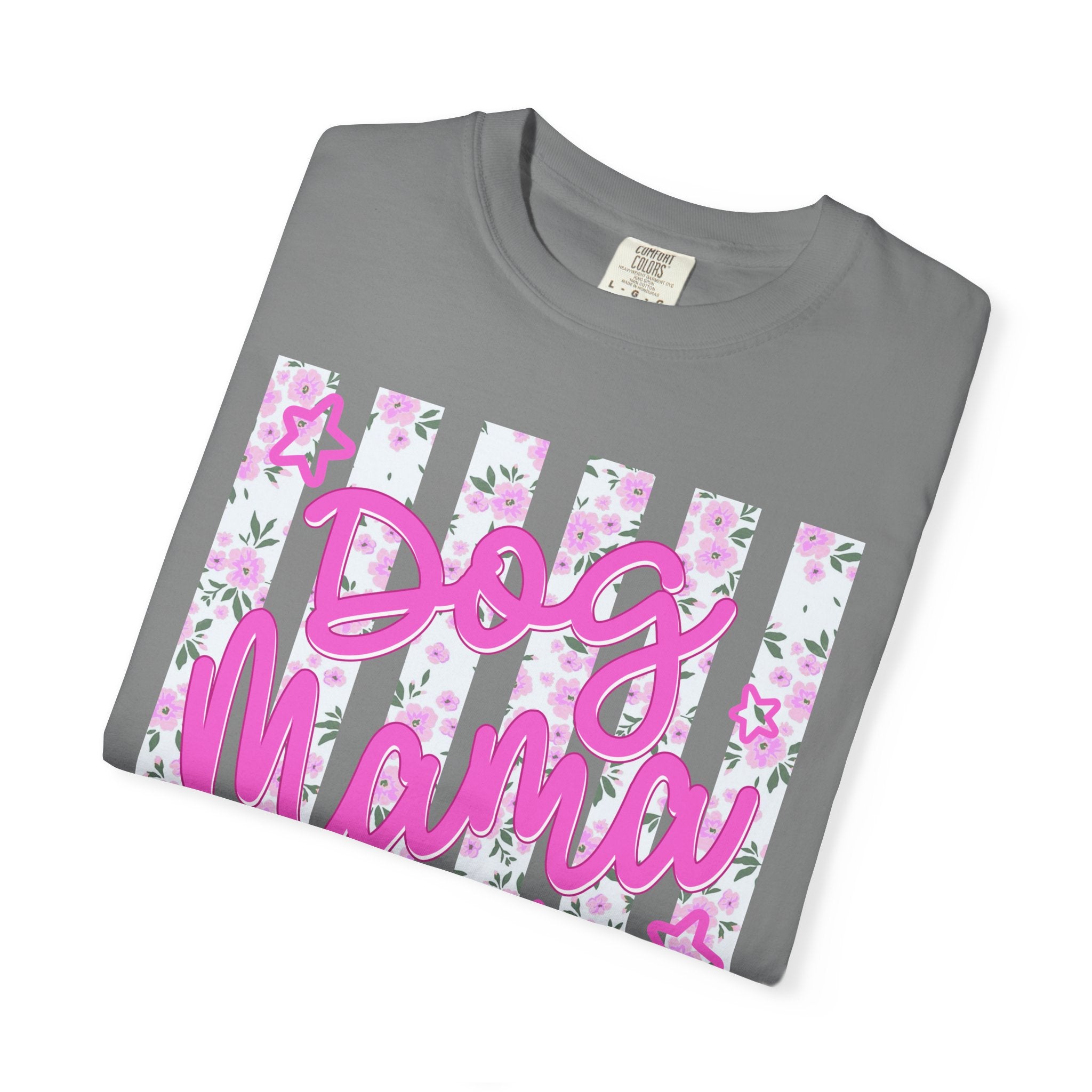 Dog Mama Floral Flag T-Shirt