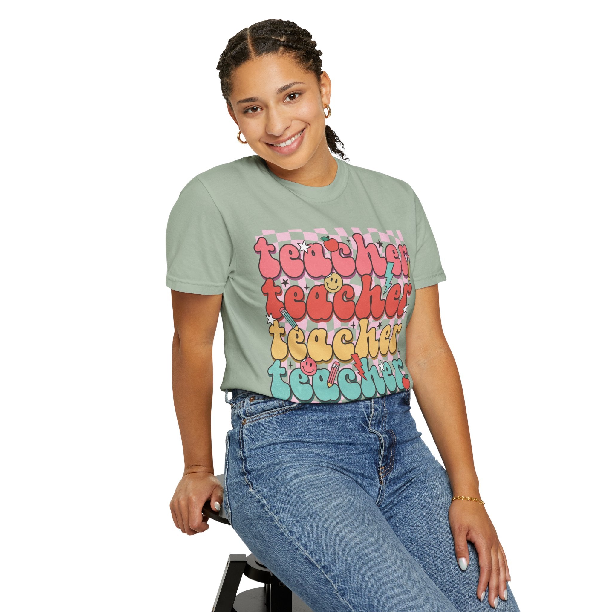 Retro Teacher Smile T-shirt