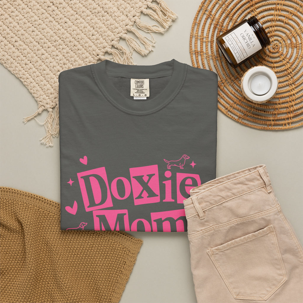 Doxie Mom T-Shirt — Cute Pink Dachshund Dog Mom Tee
