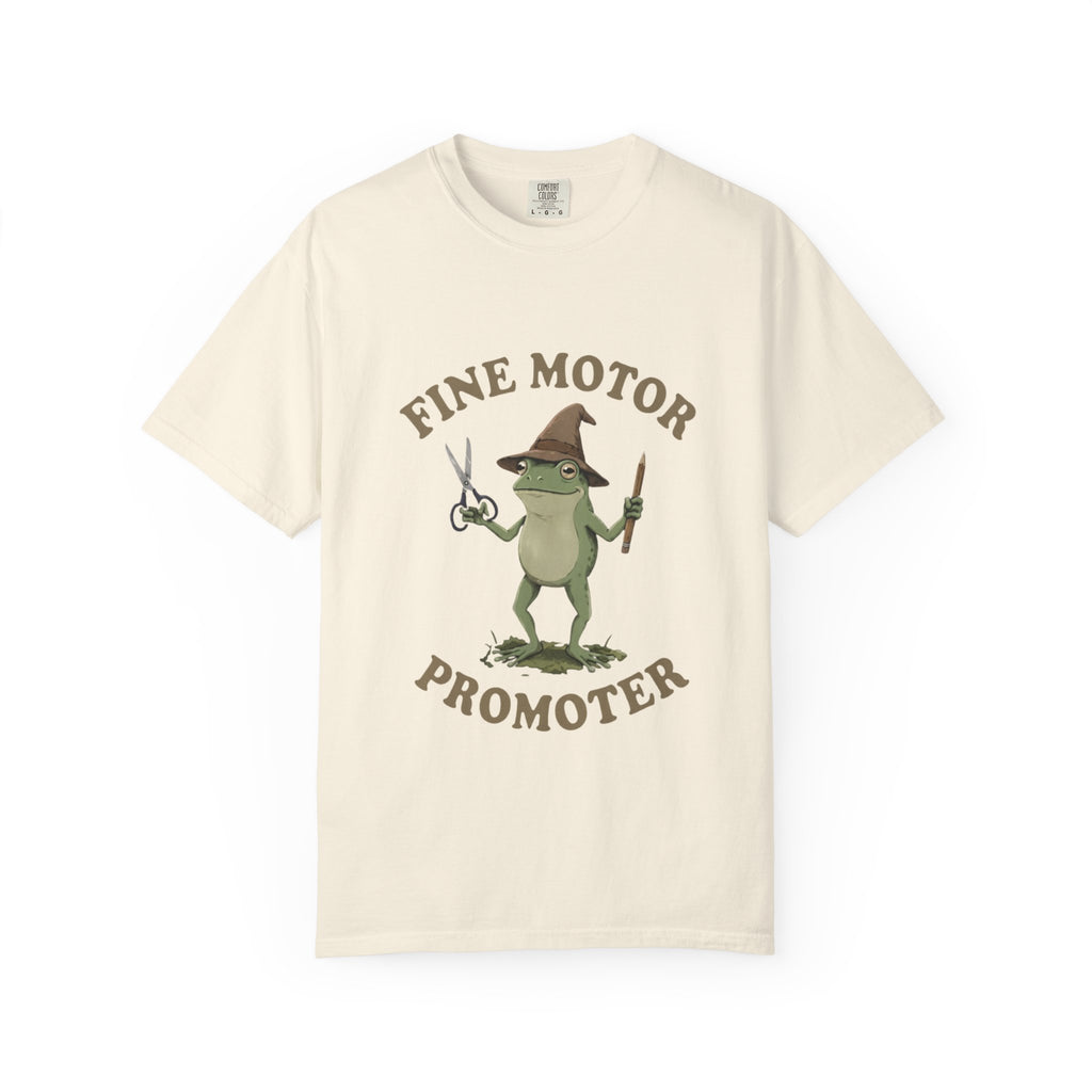 Fine Motor Promoter T-Shirt — Cute Frog Teacher Occupational Therapy Tee