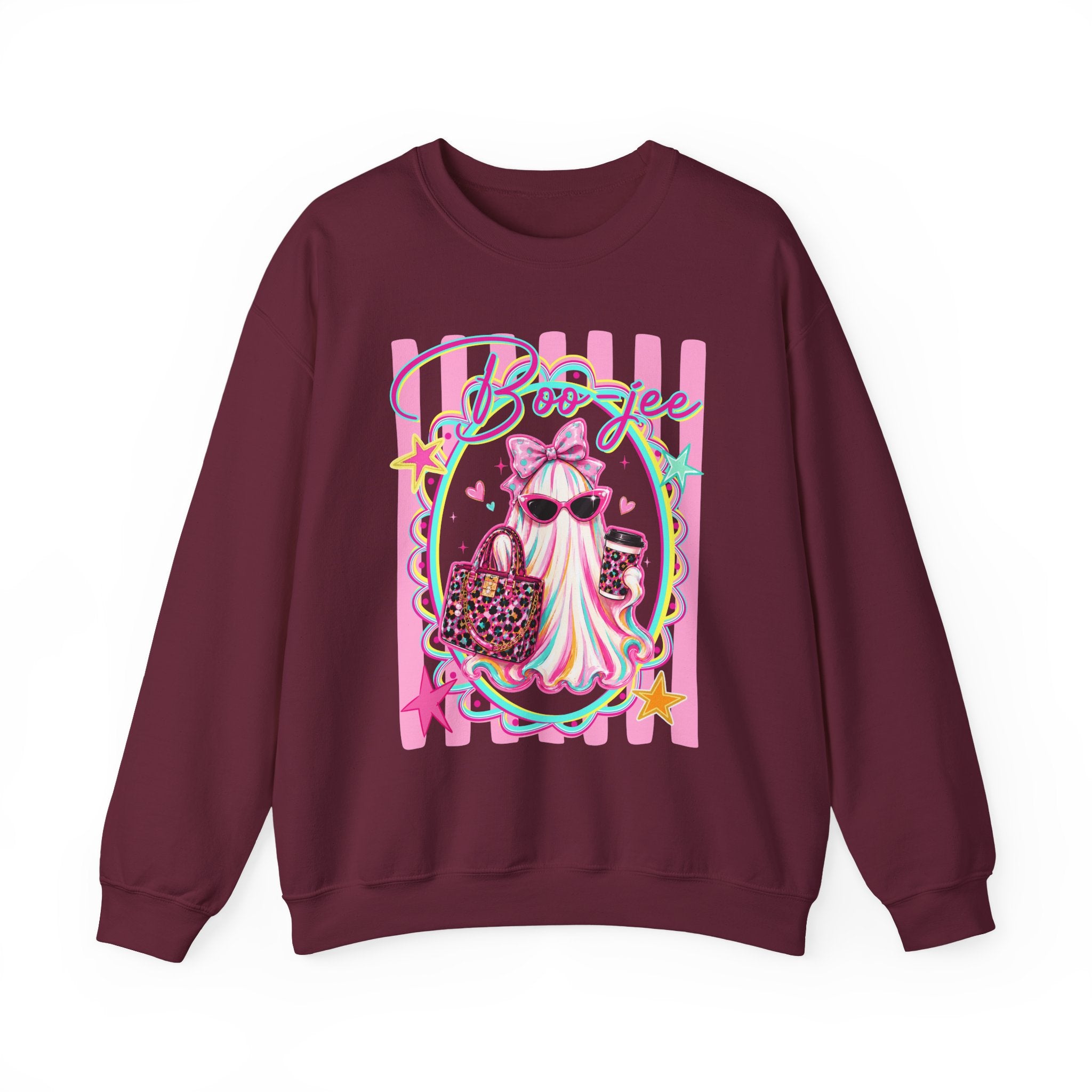 Halloween Crewneck Sweatshirt — "Boo-jee" Cute Ghost Fashion Graphic