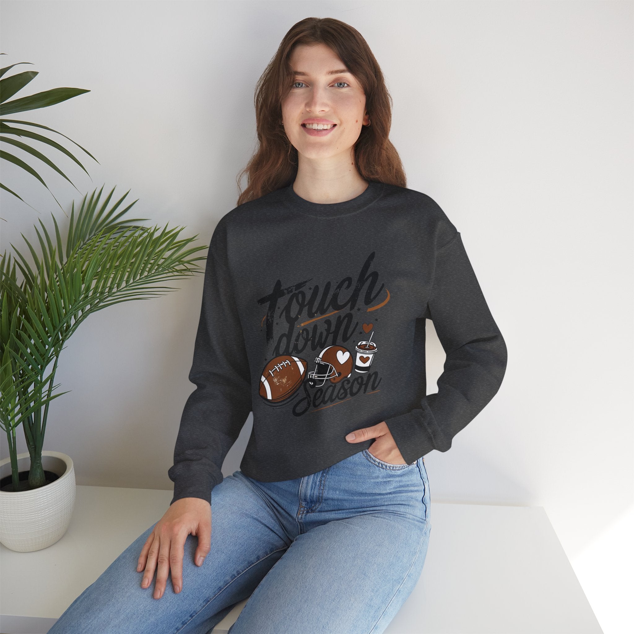 Touchdown Season Crewneck Sweatshirt — Football Fan Game Day Pullover