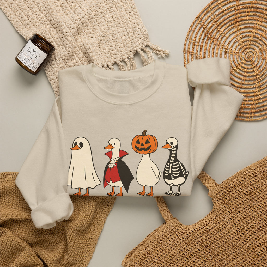 Just a Spooky Goose Sweatshirt — Cute Halloween Goose Crewneck