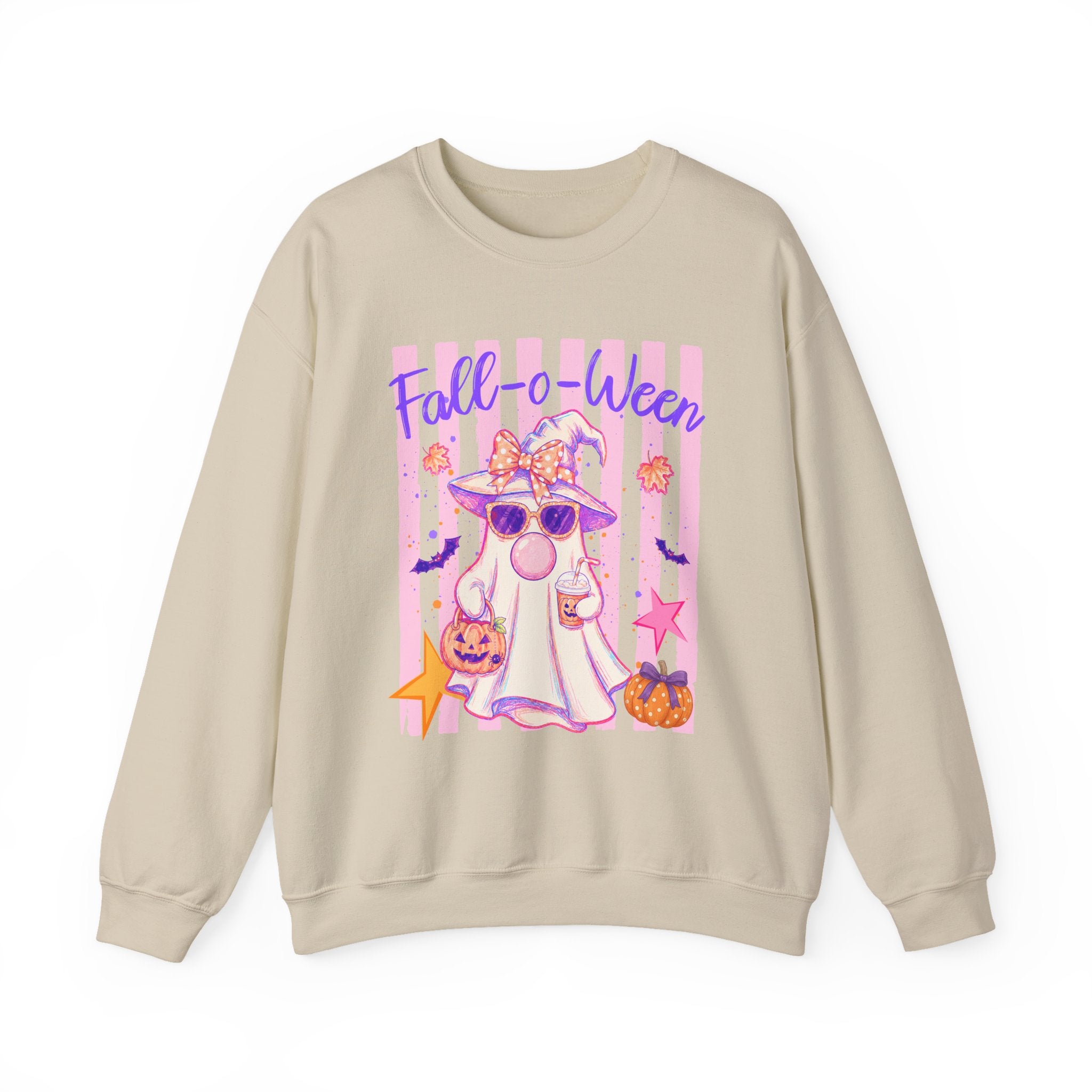 Fall-o-Ween Ghost Sweatshirt – Cute Pastel Halloween Crewneck