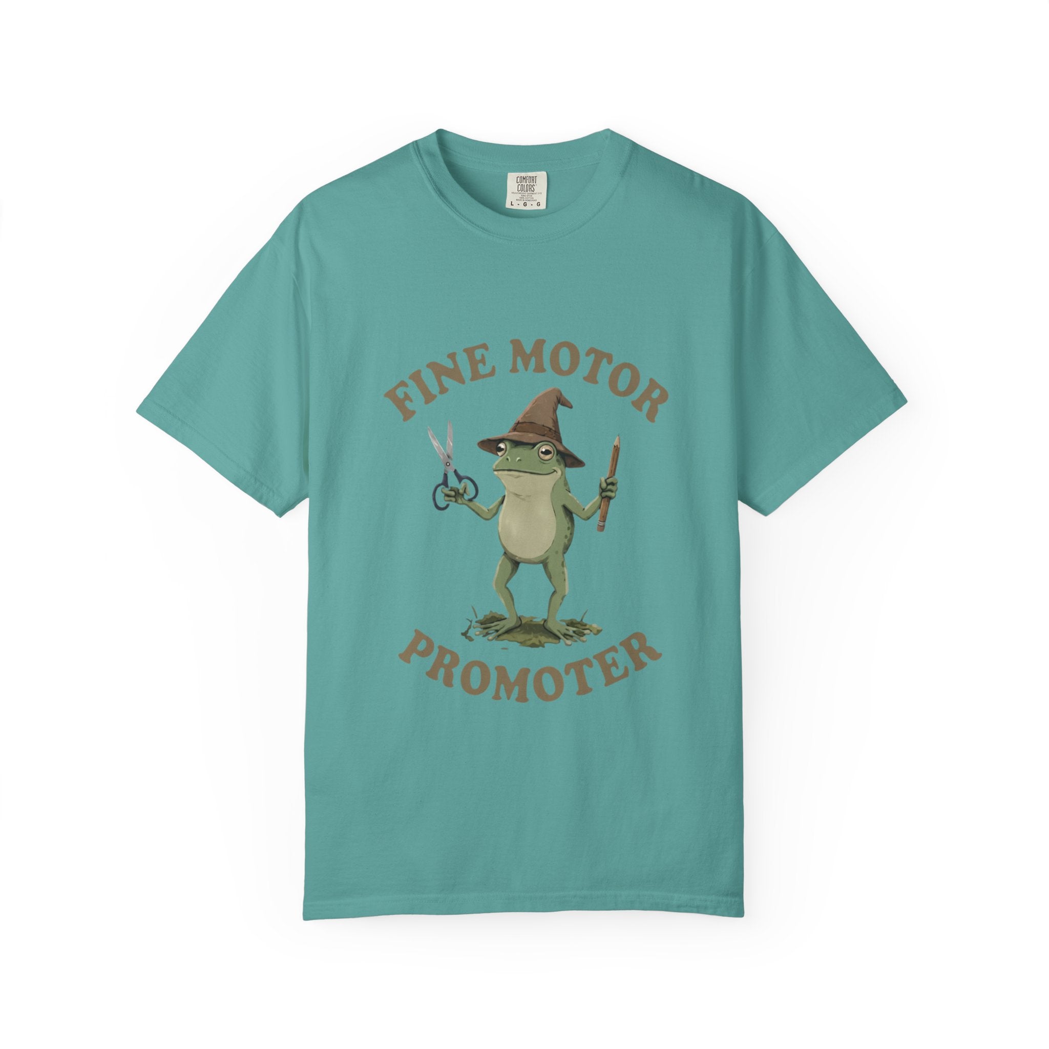 Fine Motor Promoter T-Shirt — Cute Frog Teacher Occupational Therapy Tee