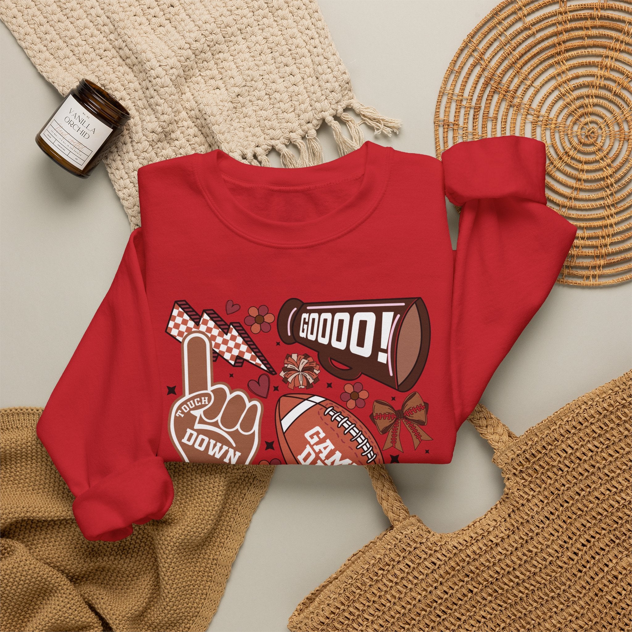 Football Season Crewneck Sweatshirt – 'Tis the Season Game Day Design