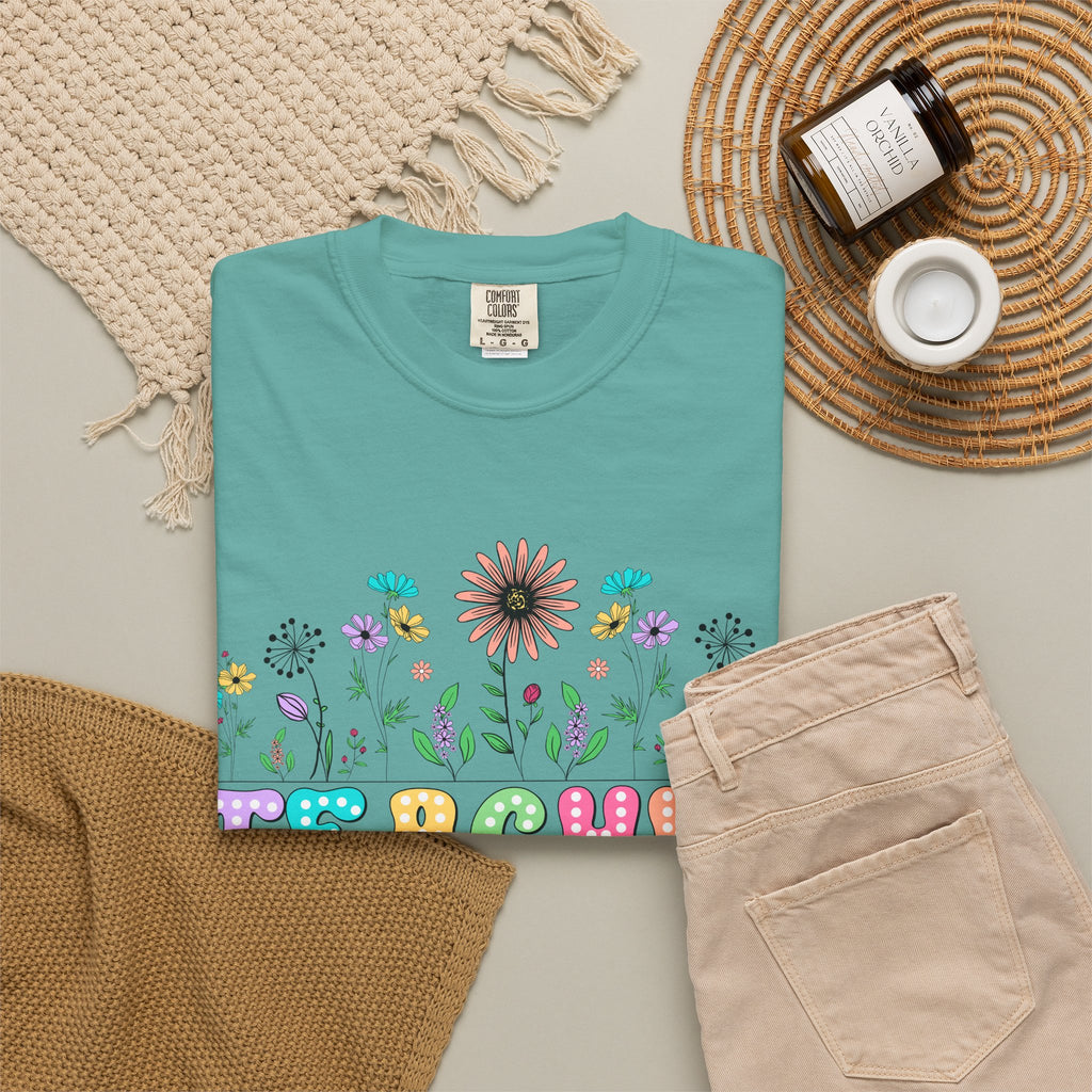 Teacher Floral T-Shirt — "Plant Seeds That Grow Forever"