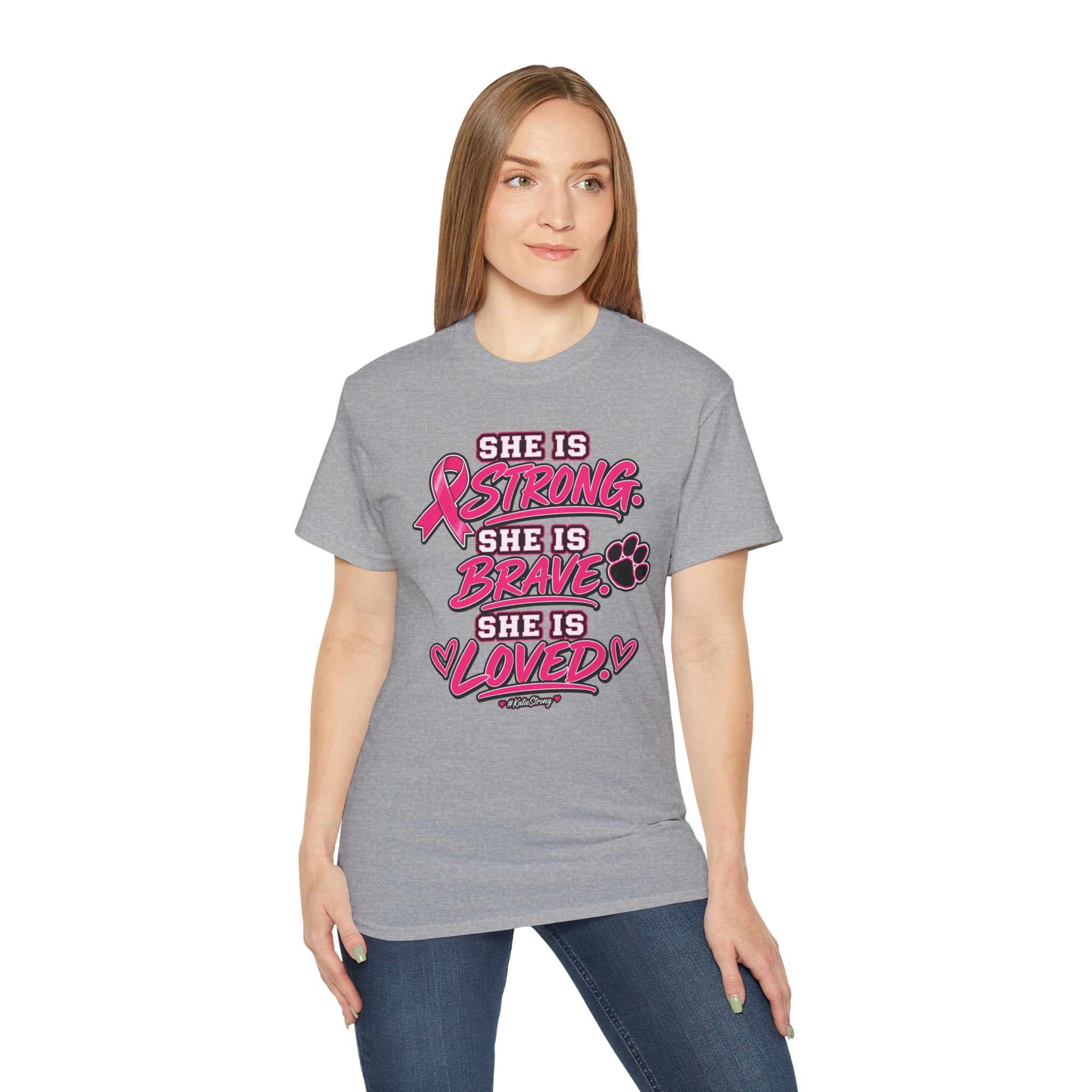 Katie Strong — "She is Strong" Breast Cancer Awareness Tee