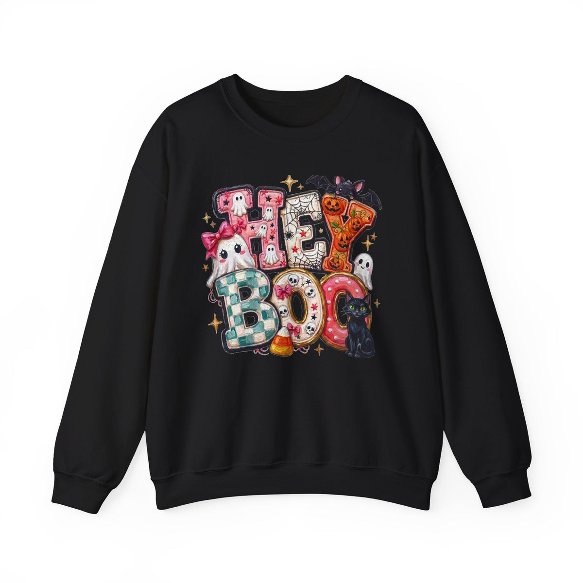 Halloween 'Boo!' Crewneck Sweatshirt – Cute Ghosts & Candy Halloween Pullover