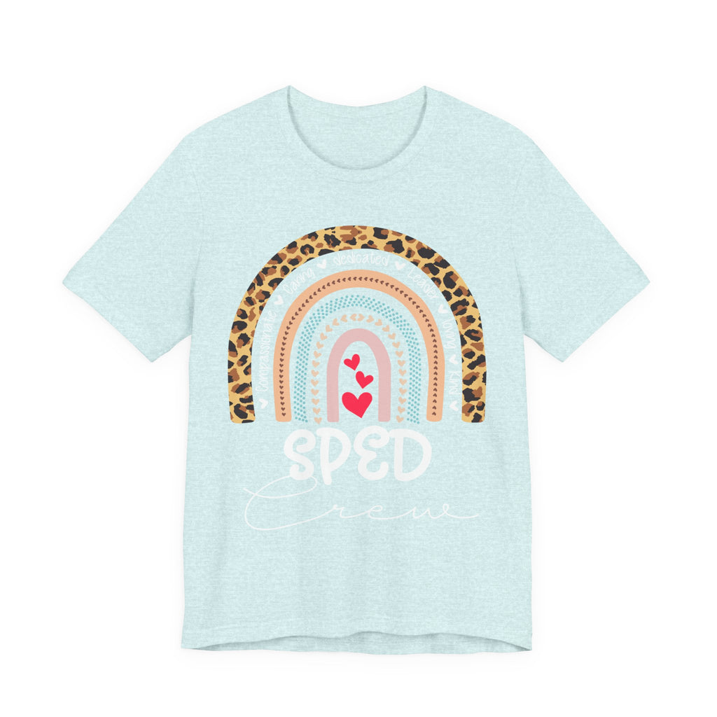 Leopard Rainbow Tee — Cute Pastel Heart Rainbow Graphic T-Shirt
