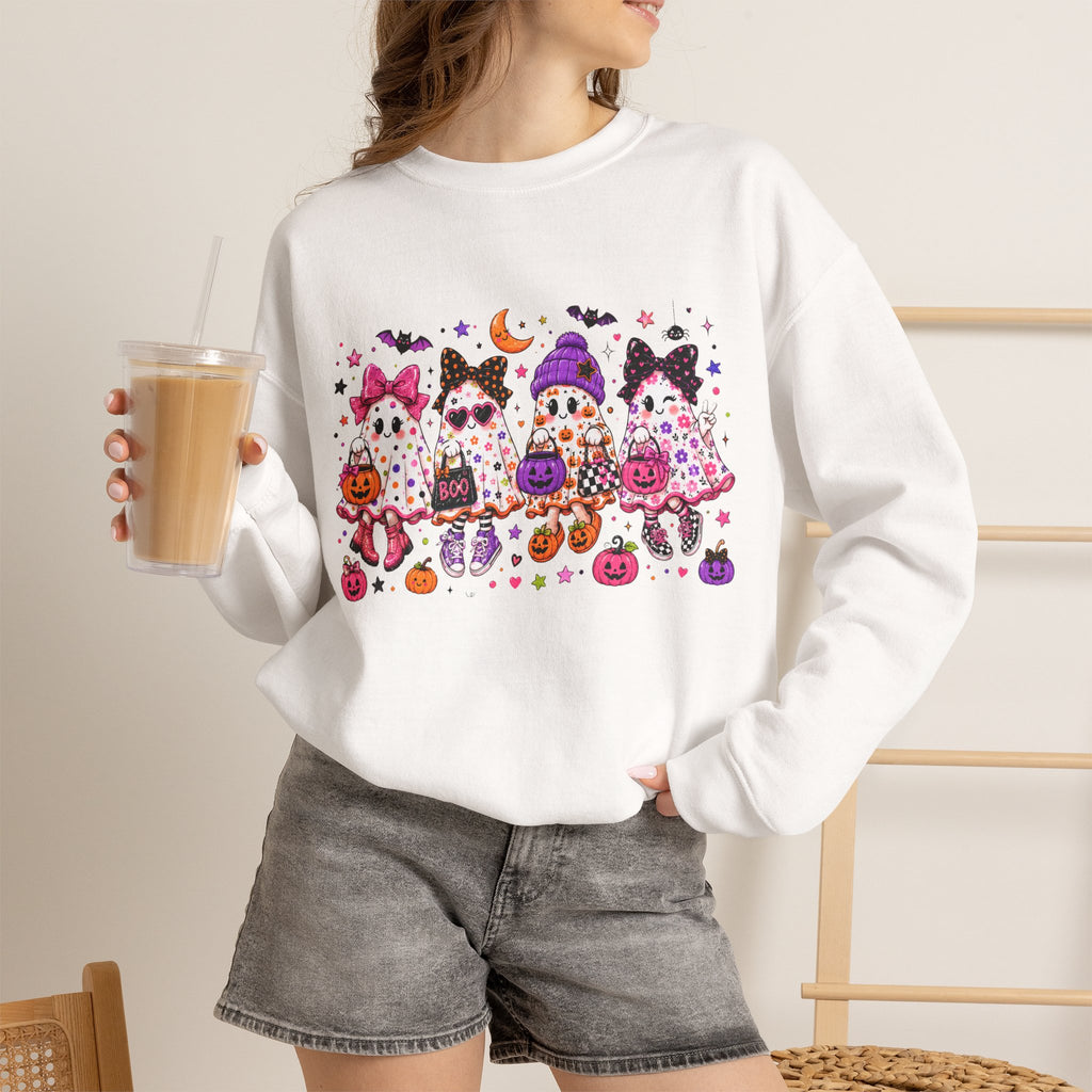 Halloween Gnomes Crewneck Sweatshirt — Cute Trick-or-Treat Gnome Halloween Sweater