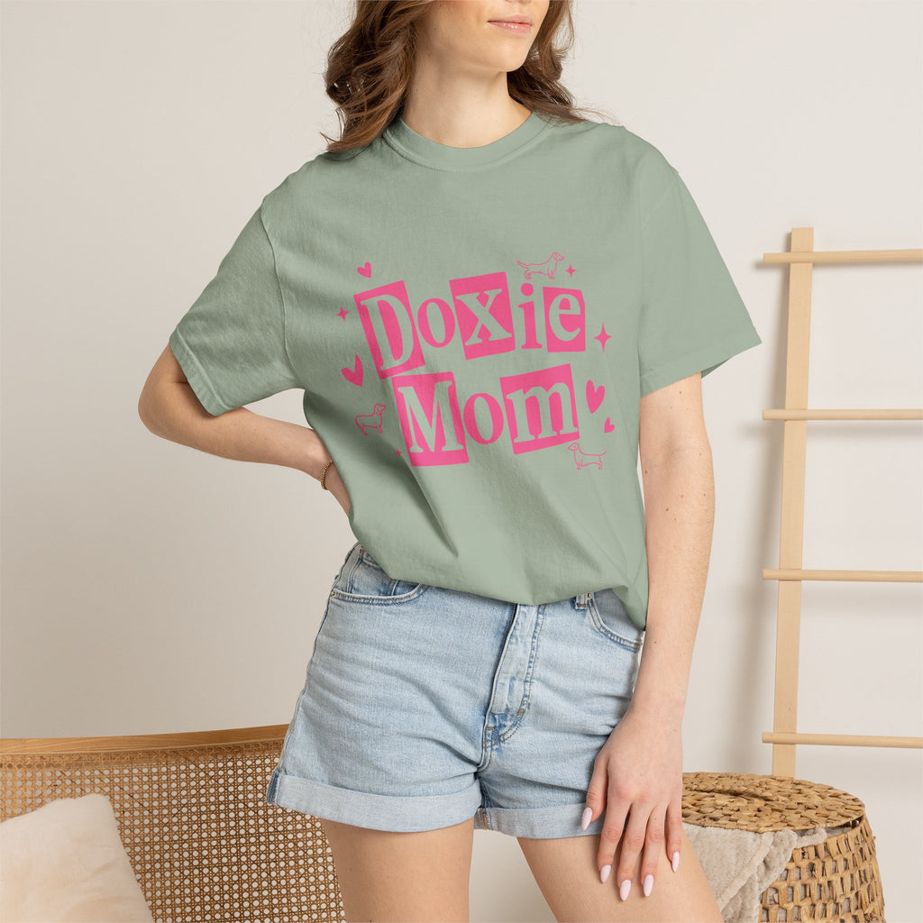 Doxie Mom T-Shirt — Cute Pink Dachshund Dog Mom Tee