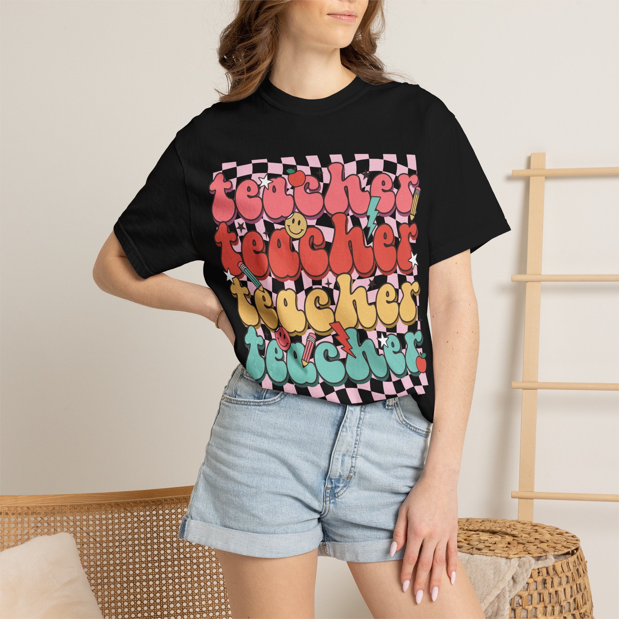 Retro Teacher Smile T-shirt