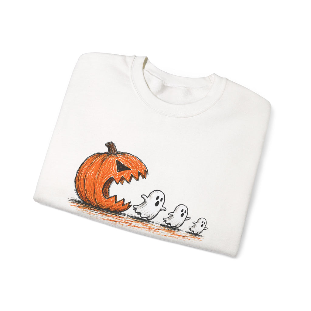 Halloween Pumpkin & Ghosts Crewneck Sweatshirt