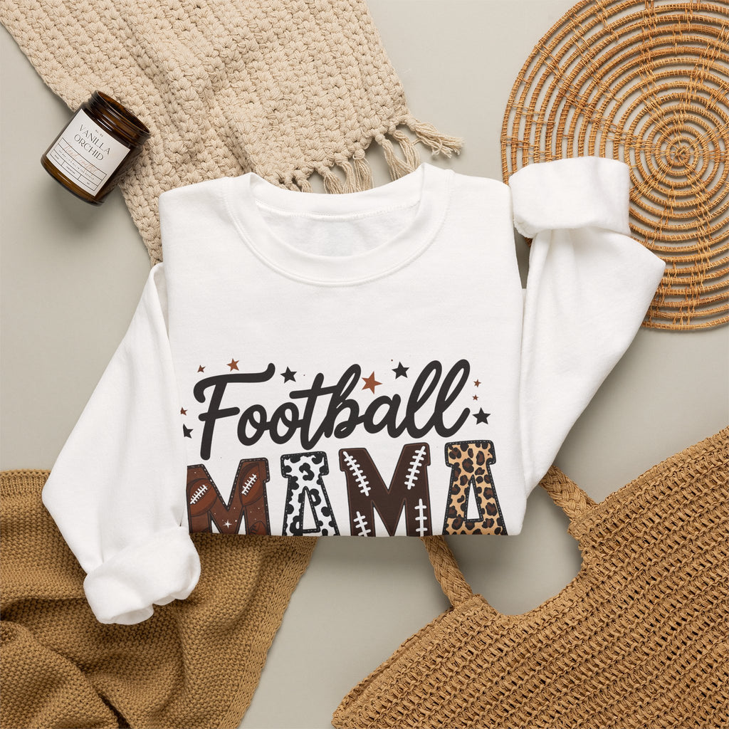 Football Mama Sweatshirt – Leopard Print Football Mom Crewneck