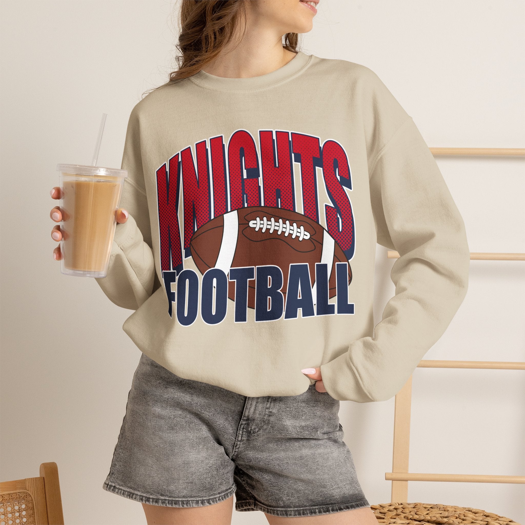 Knights Football Sweatshirt — Team-Fan Crewneck for Game Day