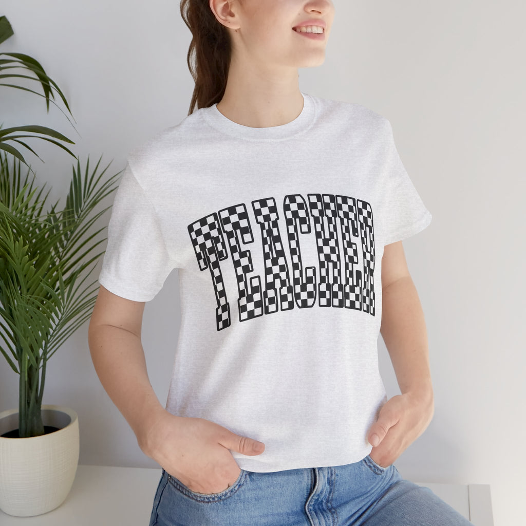 Teacher Checkerboard Graphic Tee