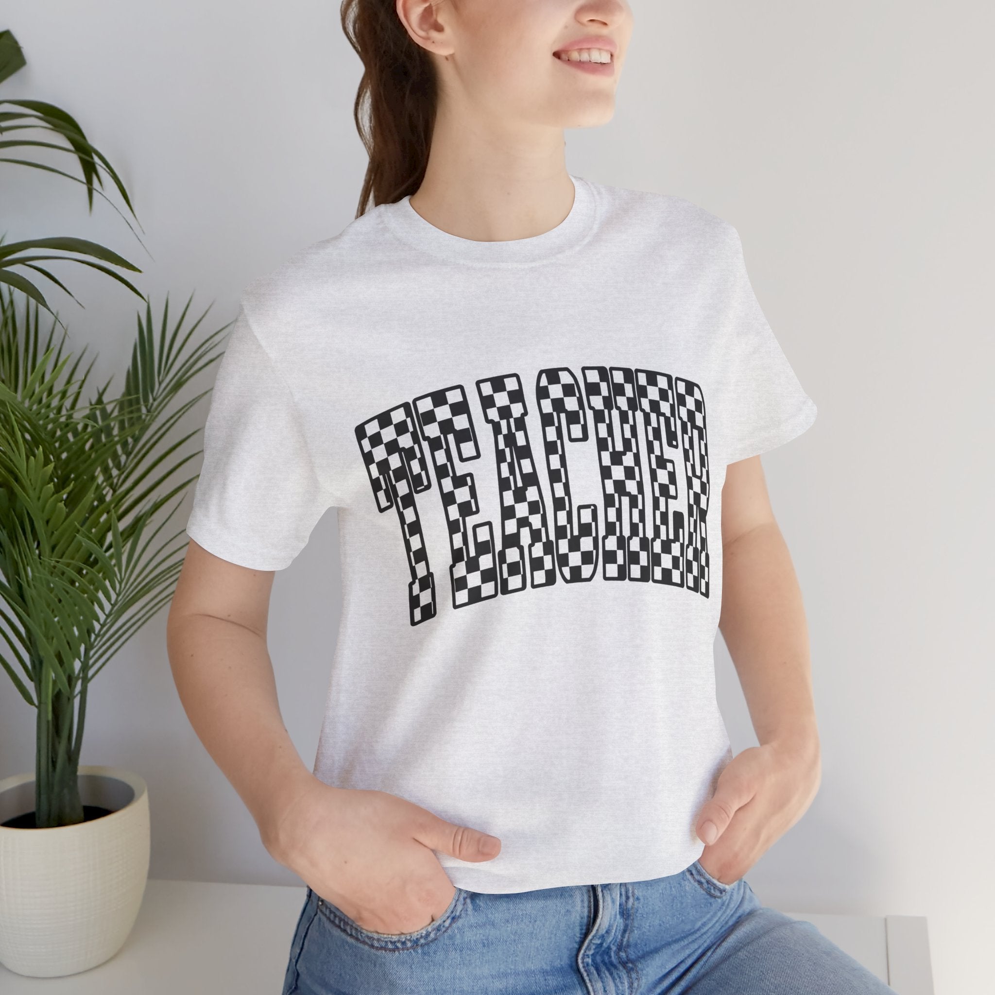 Teacher Checkerboard Graphic Tee