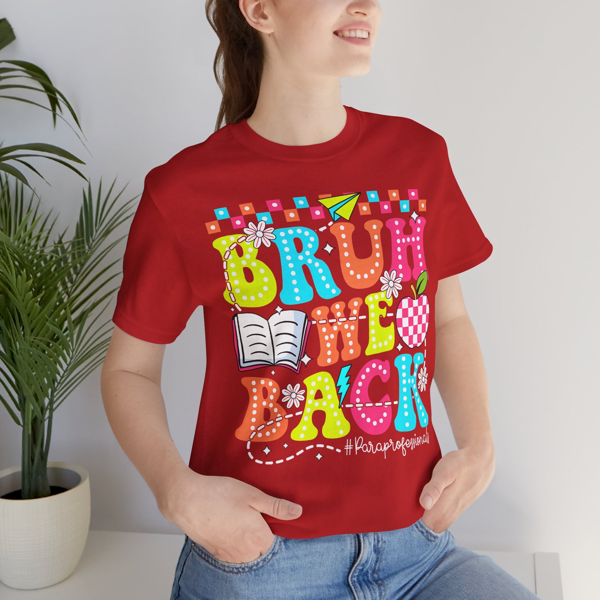 Back to School Tee — "Bruh We Back" Colorful Graphic Shirt