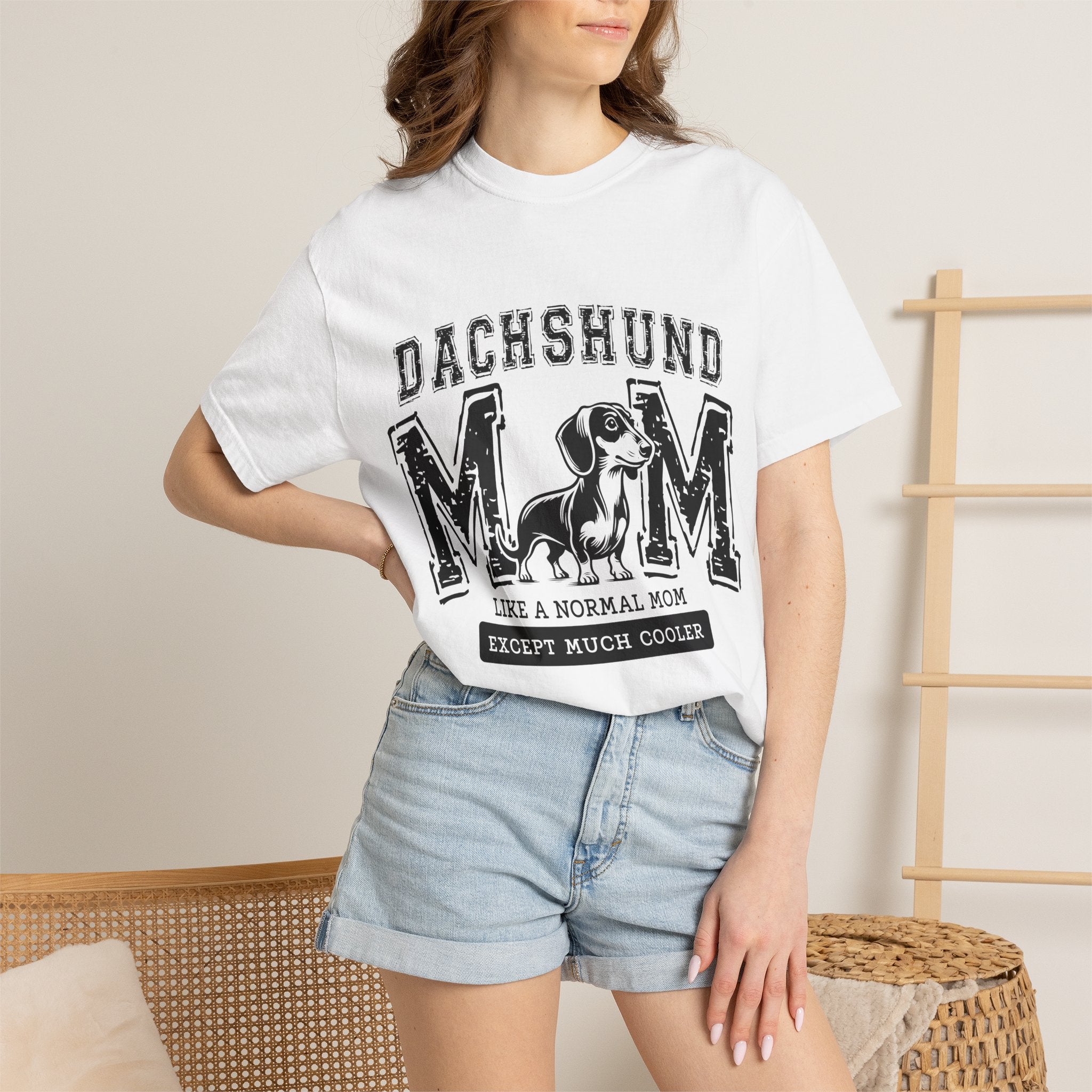 Dachshund Mom T-Shirt — "Like a Normal Mom Except Much Cooler" Dog Lover Tee