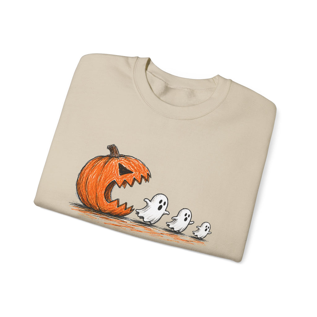 Halloween Pumpkin & Ghosts Crewneck Sweatshirt