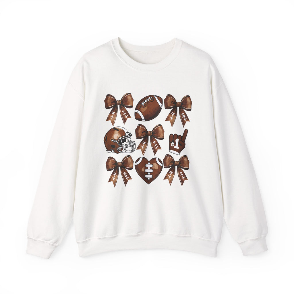 Football Ribbon Icons Crewneck Sweatshirt