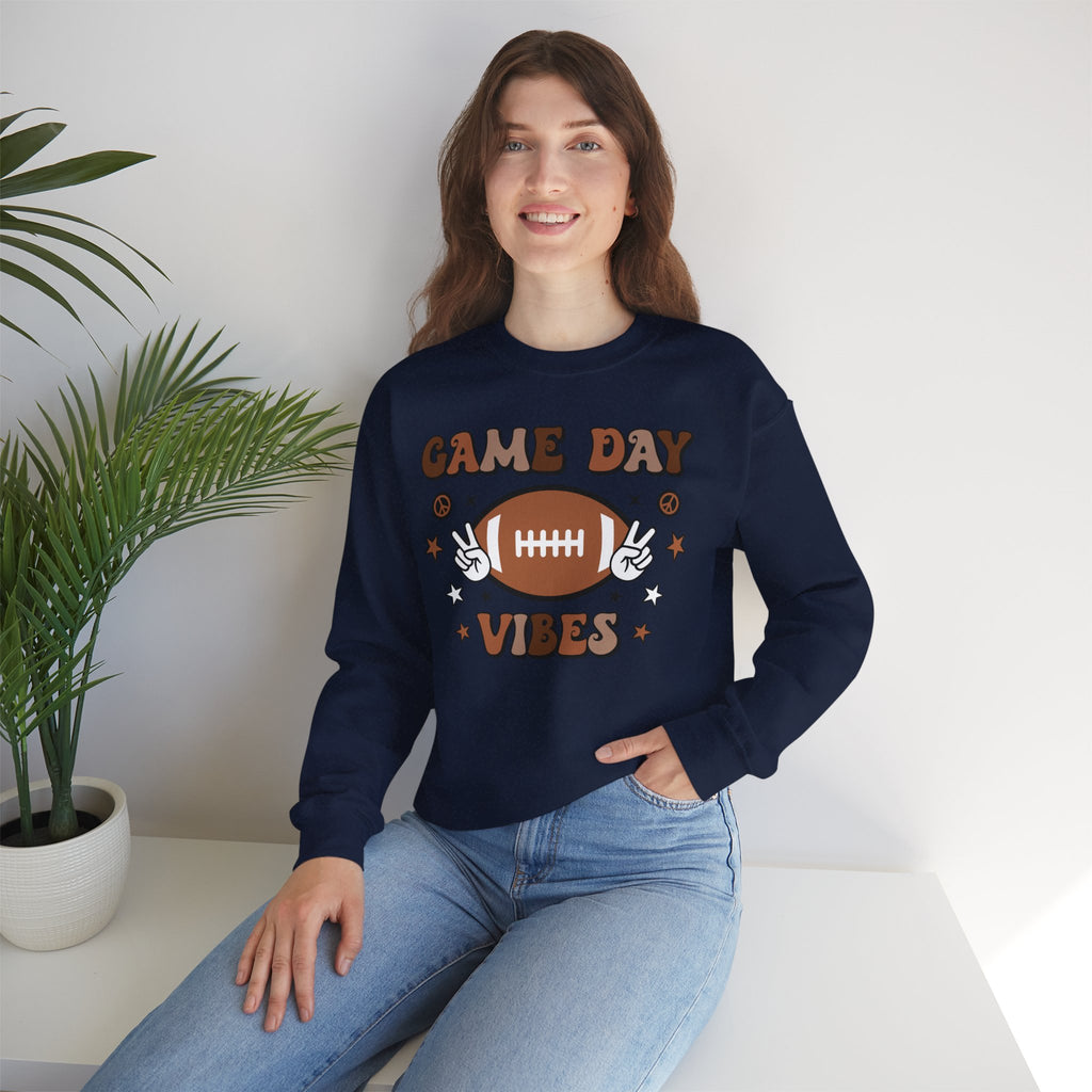 Game Day Vibes Sweatshirt — Retro Football Crewneck