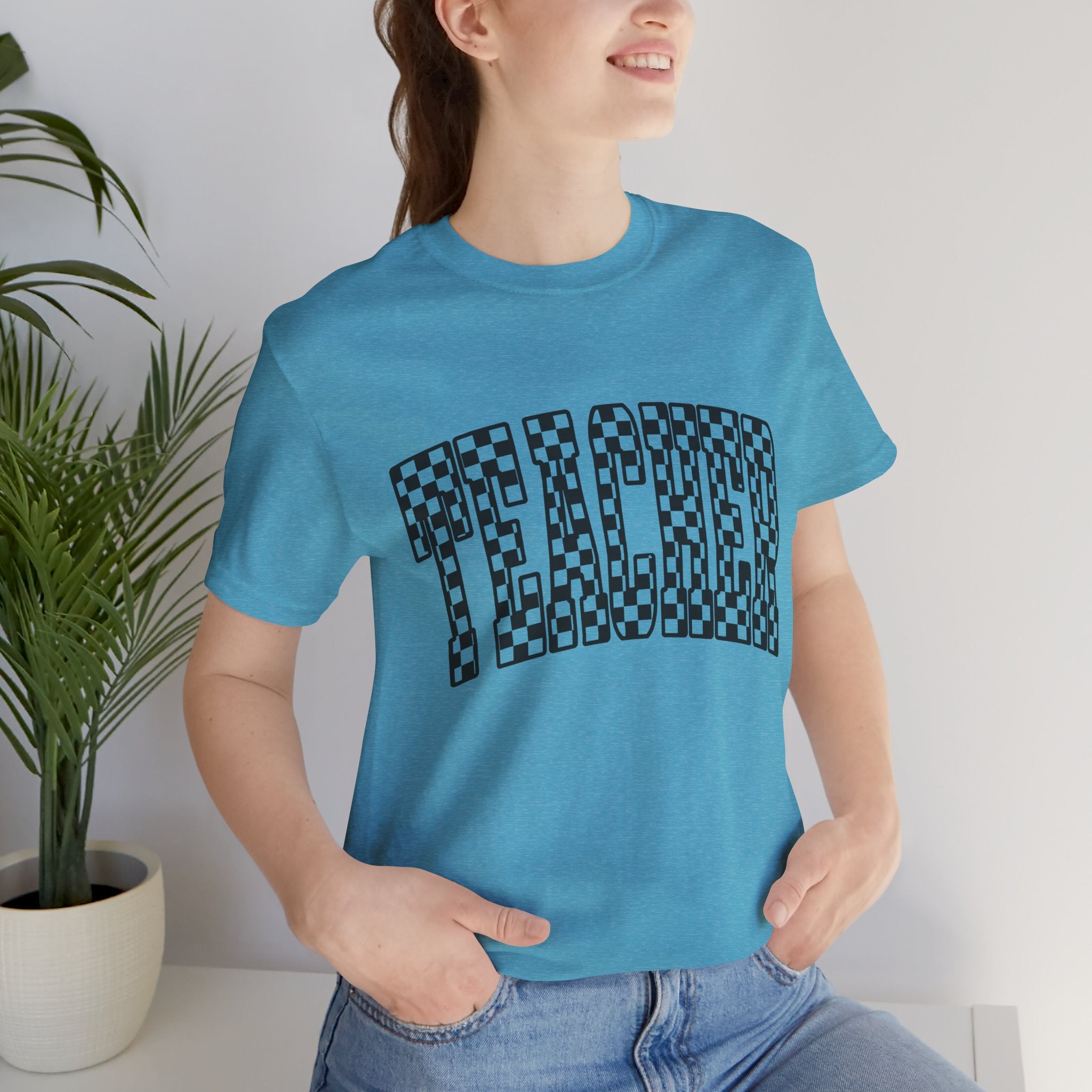 Teacher Checkerboard Graphic Tee