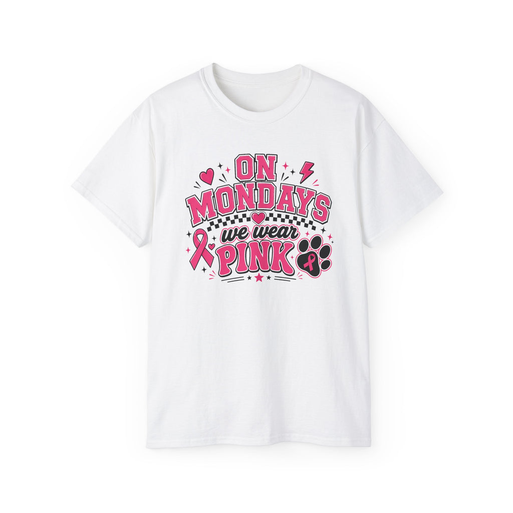 T-Shirt — "On Mondays We Wear Pink" Breast Cancer Awareness Tee