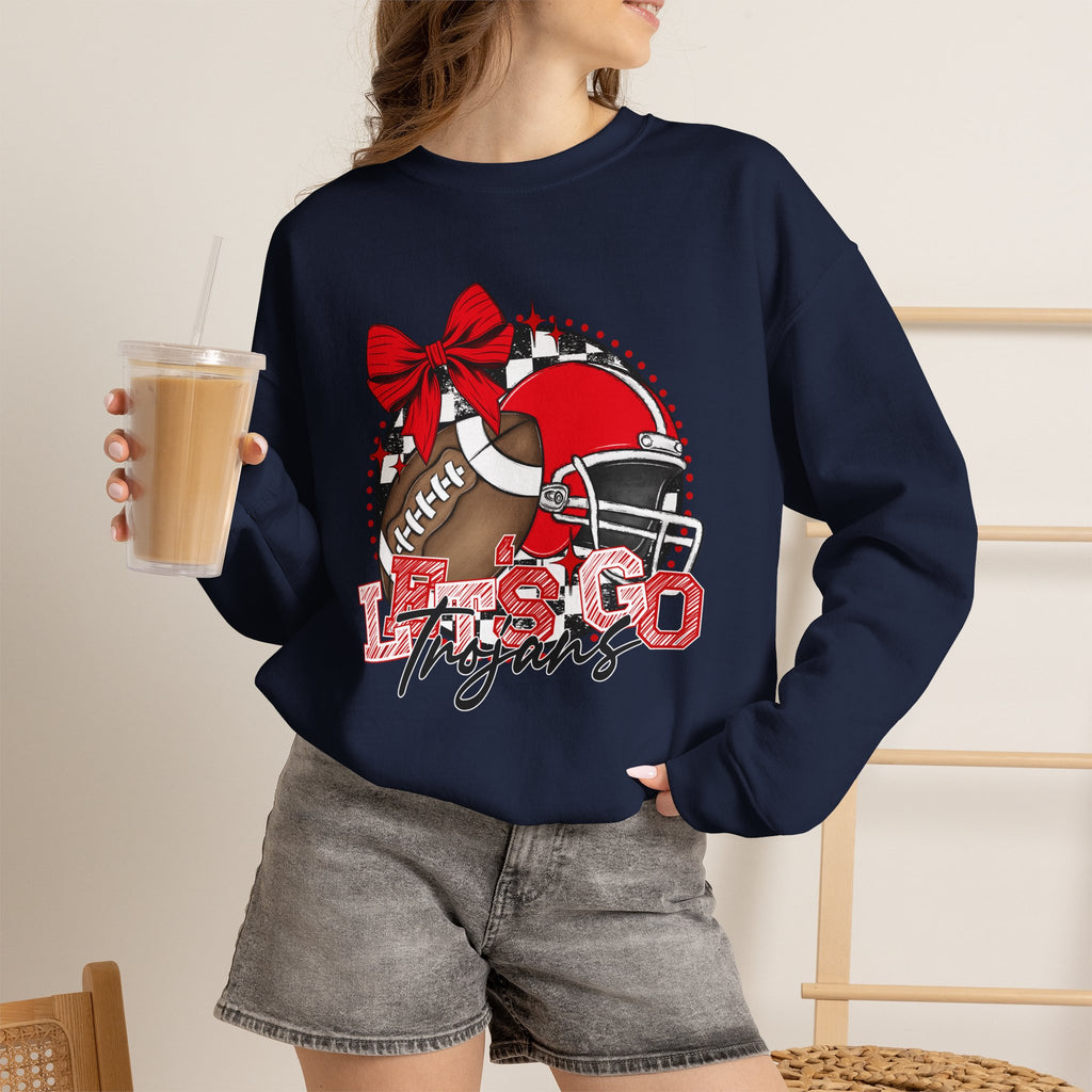 Trojans Football Mom Crewneck Sweatshirt