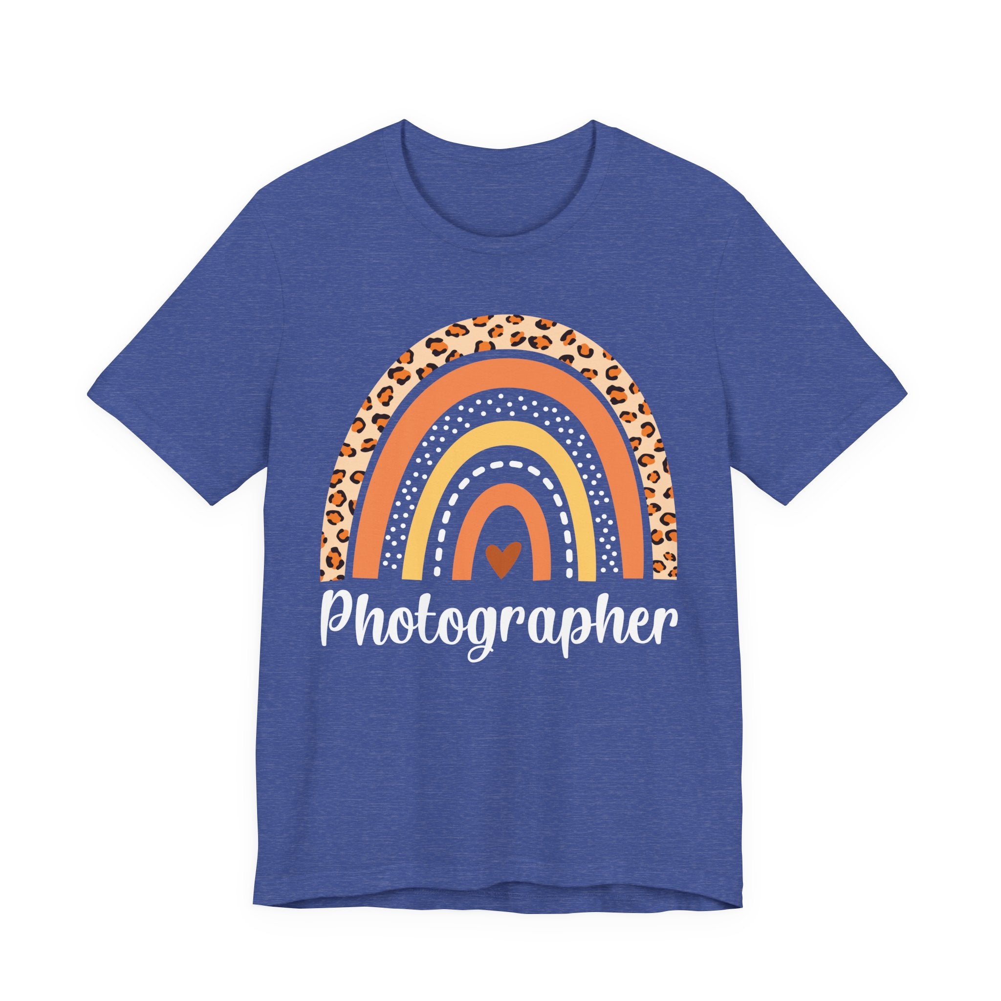 Leopard Rainbow  Photographer Tee — Boho Heart Graphic T-Shirt