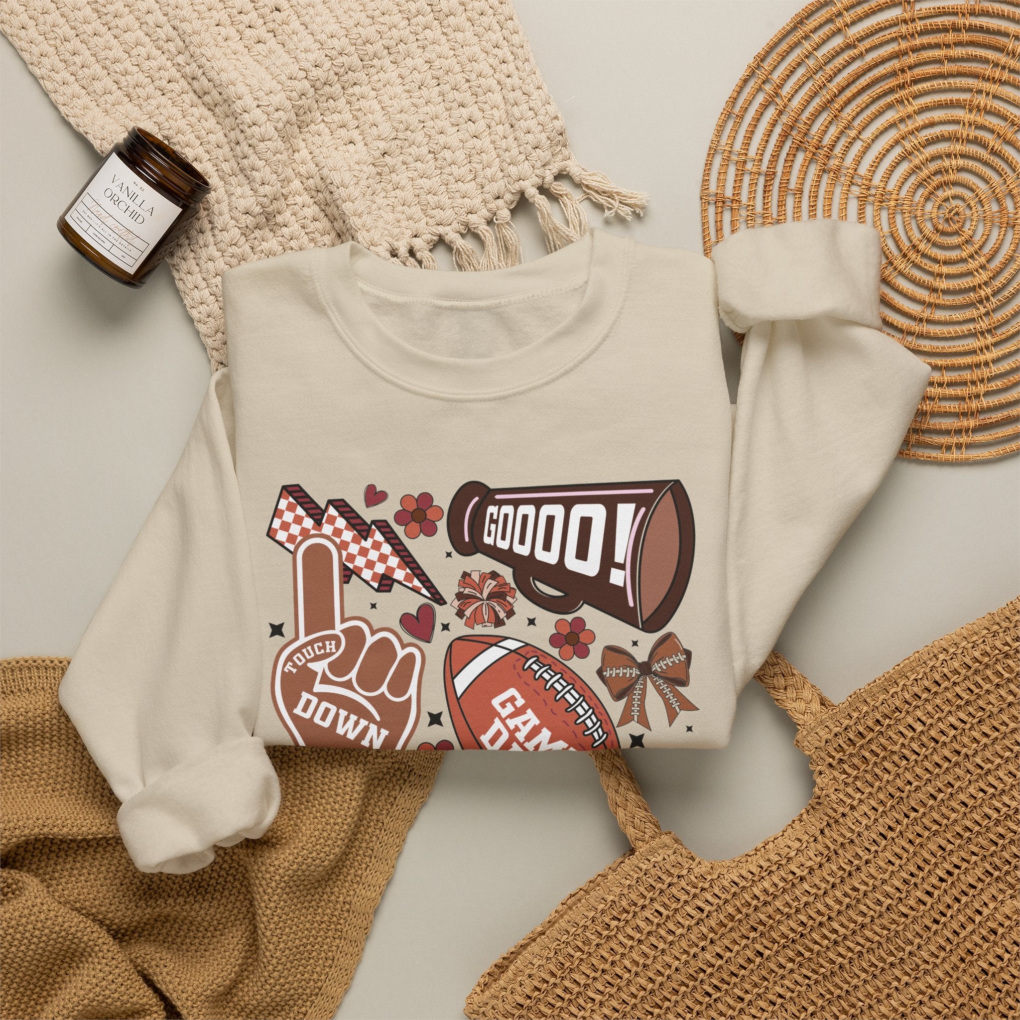 Football Season Crewneck Sweatshirt – 'Tis the Season Game Day Design