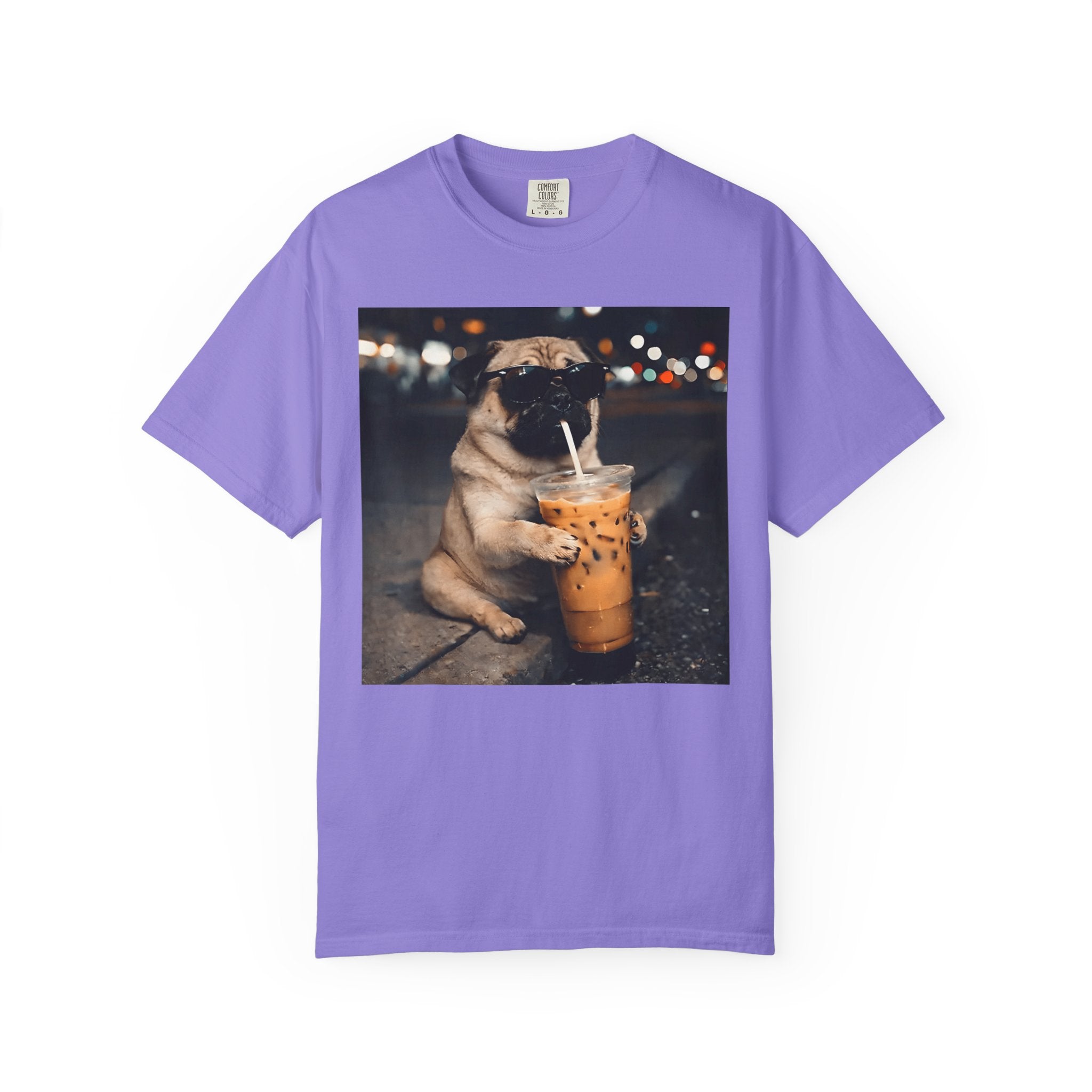 Pug Drinking Boba T‑Shirt — Cute Dog Bubble Tea Graphic Tee