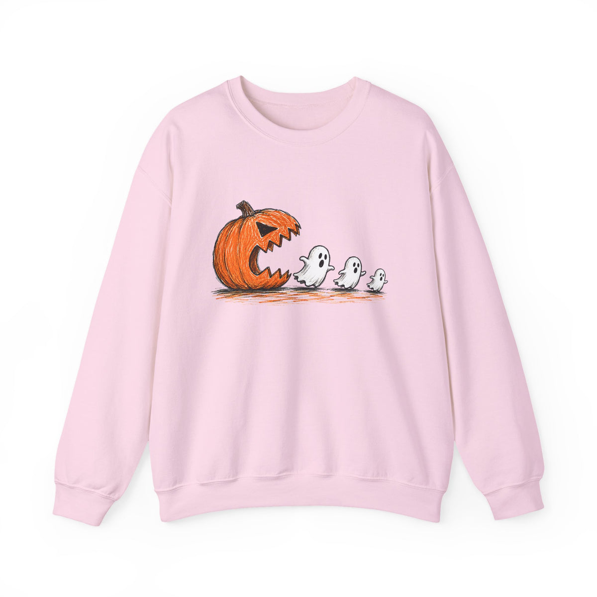 Halloween Pumpkin & Ghosts Crewneck Sweatshirt